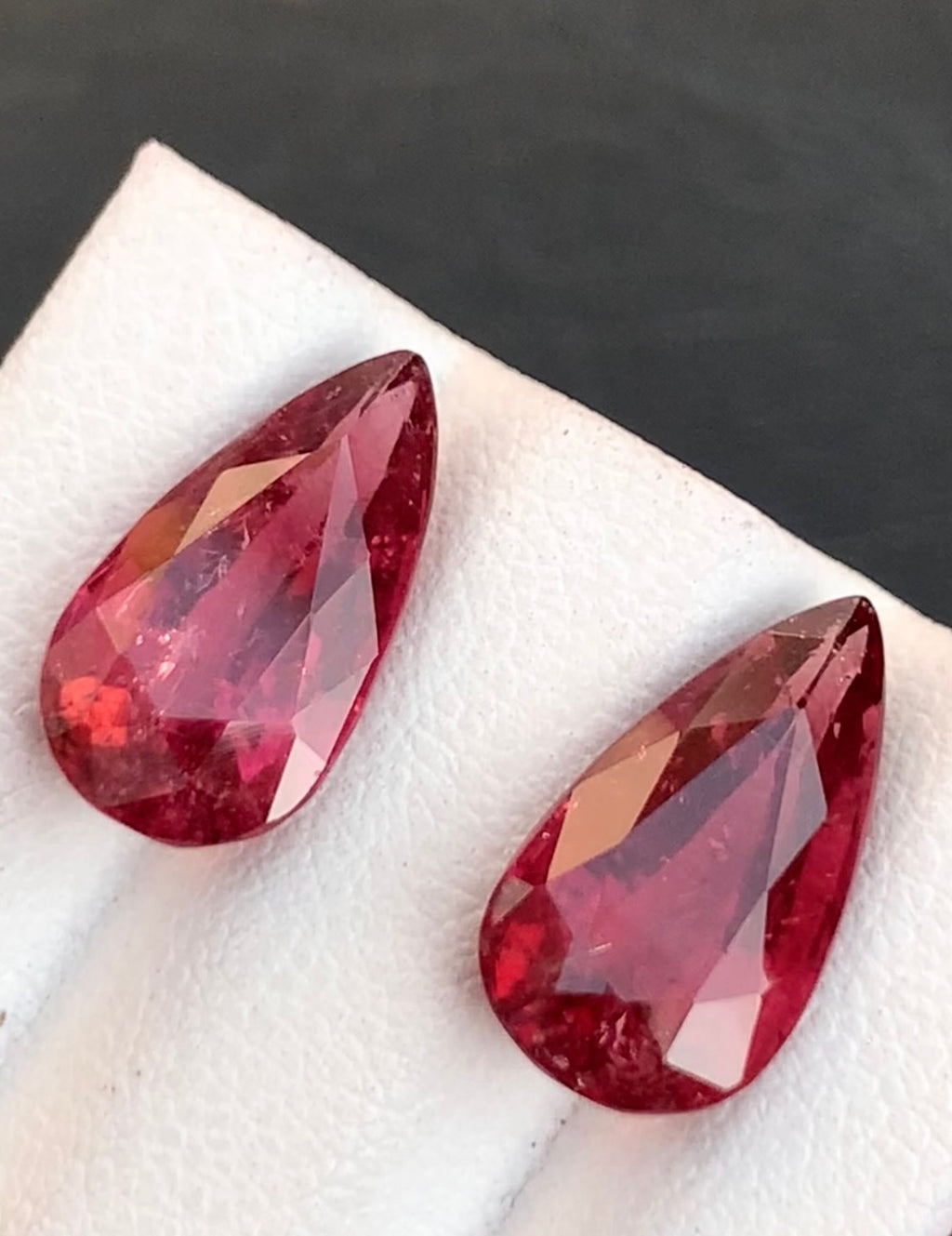 Untreated 8.70 Carat Natural Rubellite Tourmaline Pair Afghanistan