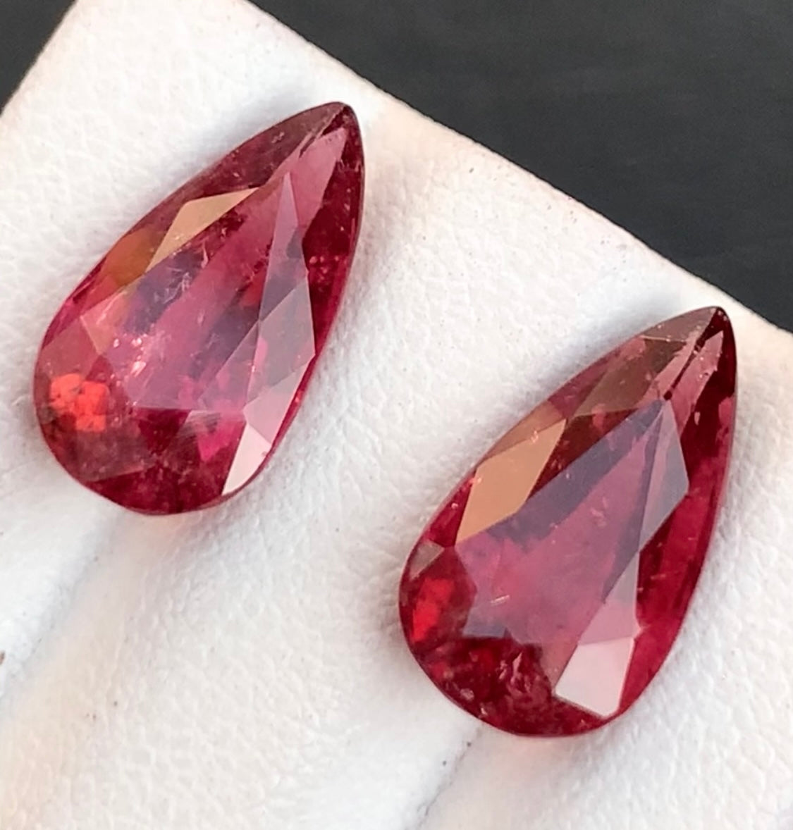 Untreated 8.70 Carat Natural Rubellite Tourmaline Pair Afghanistan