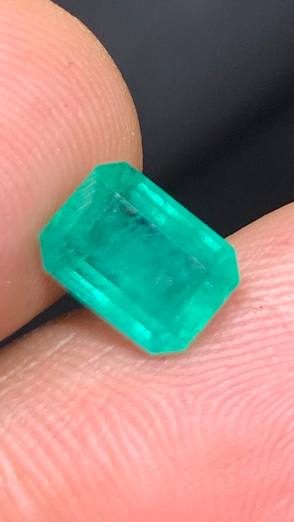 Beautiful 2.40 Carat Natural Green Emerald Zambia