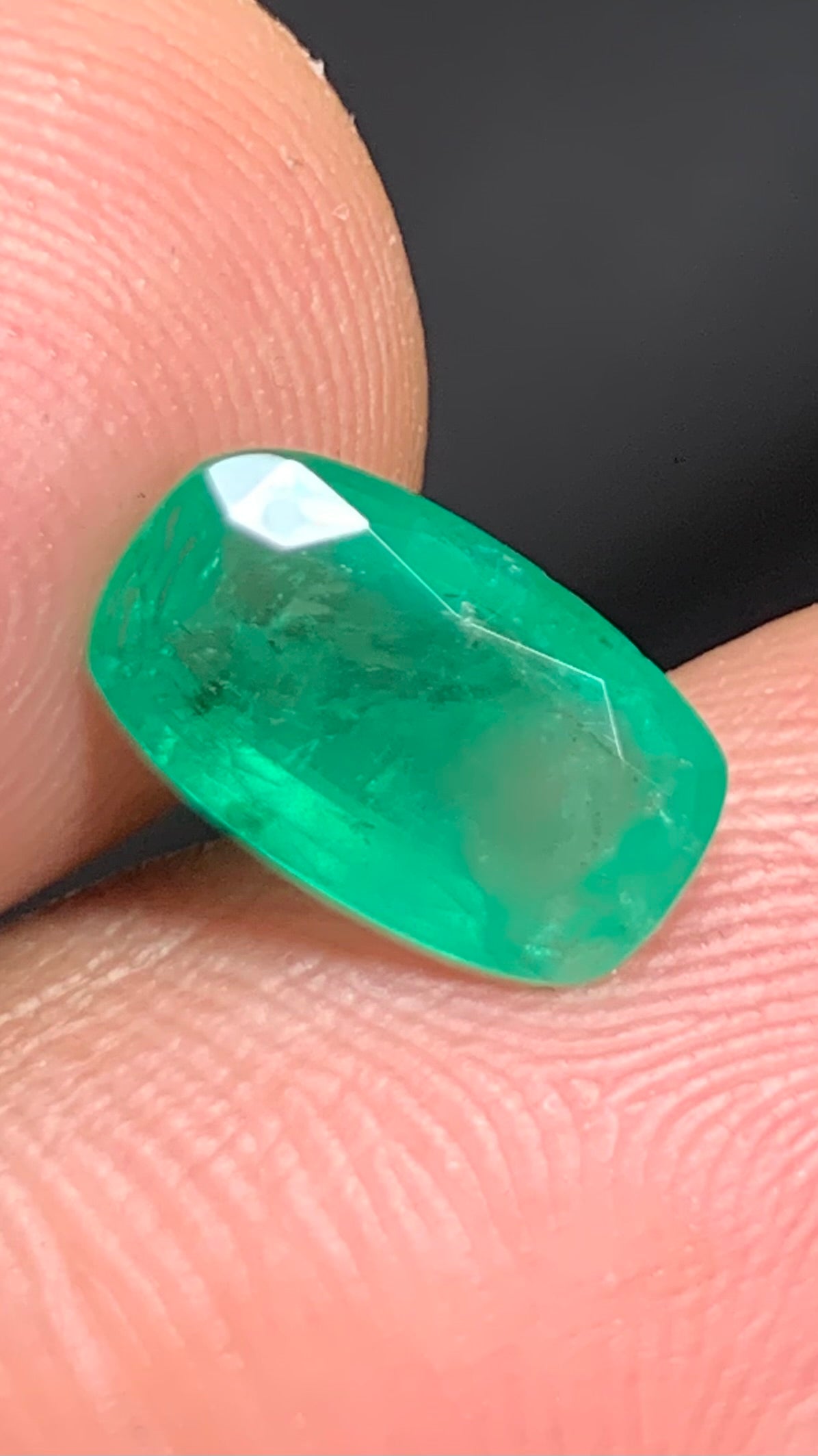 Beautiful 2.05 Carat Natural Green Emerald Zambia