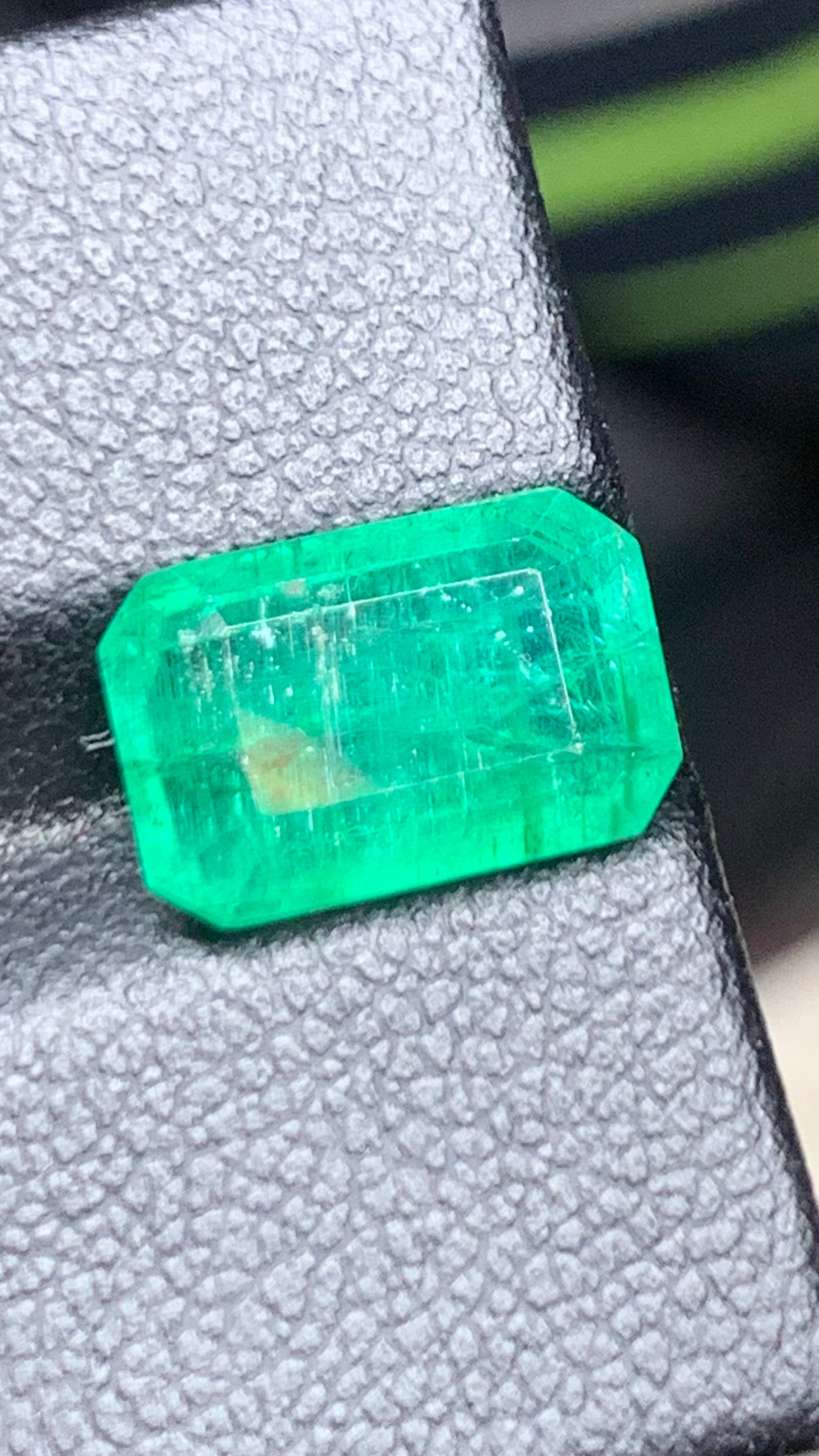 Beautiful 3.35 Carat Natural Green Emerald Zambia