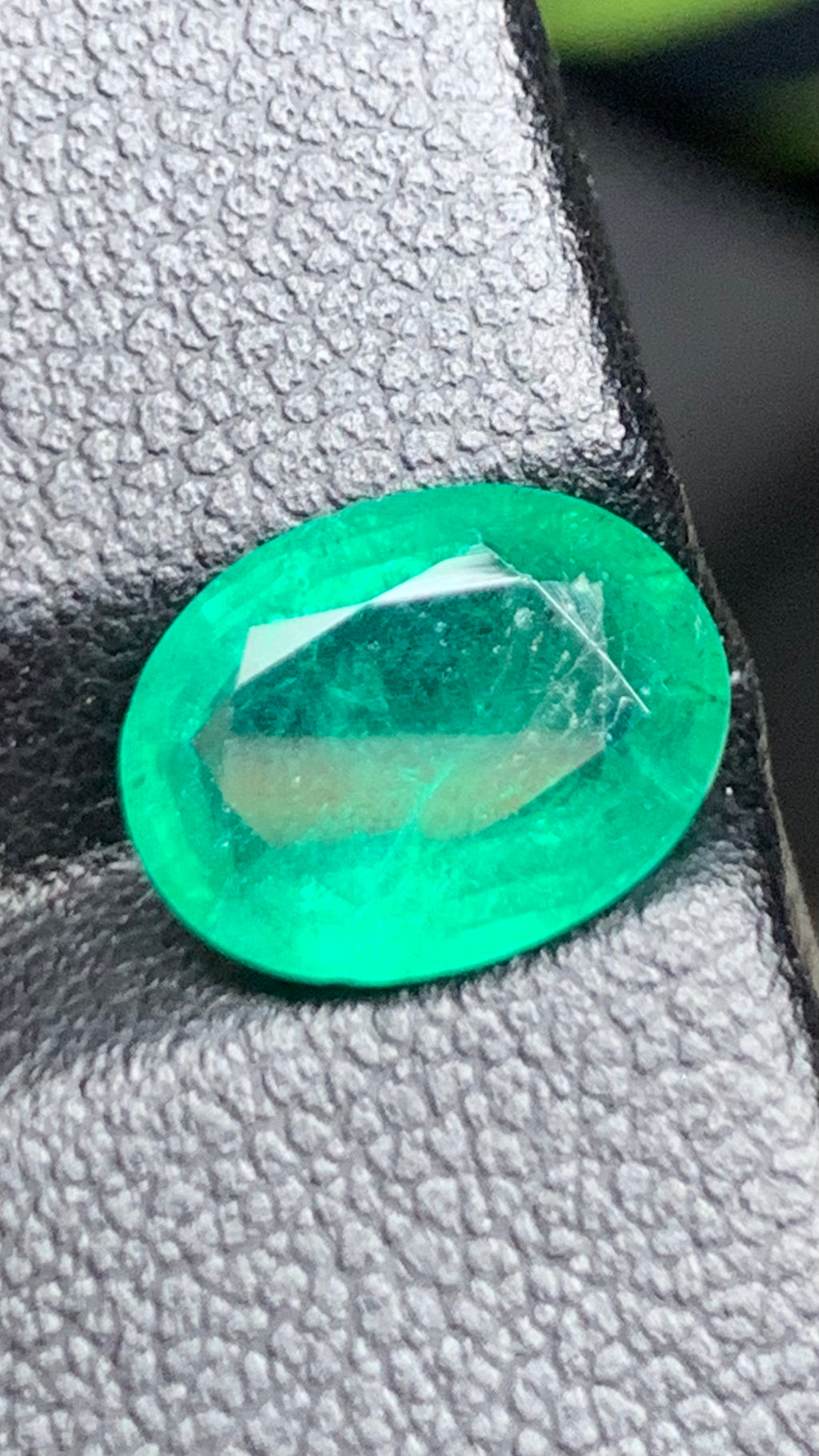 Beautiful 2.40 Carat Natural Green Emerald Zambia