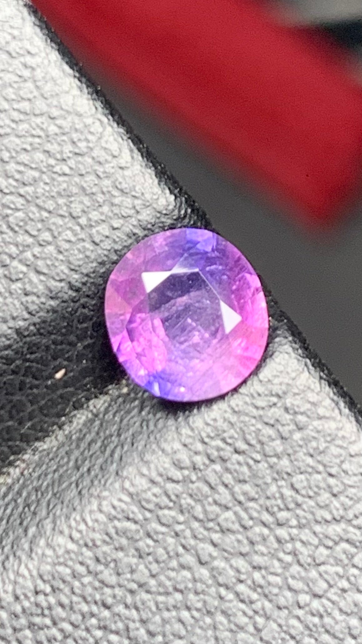 Untreated 1.30 Carat Blue Pink Colour Natural Kashmir Sapphire