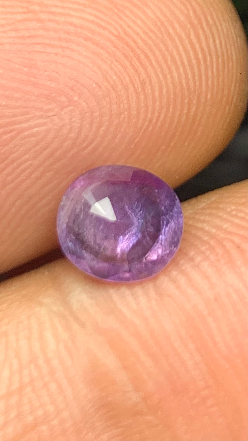 Untreated 1.30 Carat Blue Pink Colour Natural Kashmir Sapphire