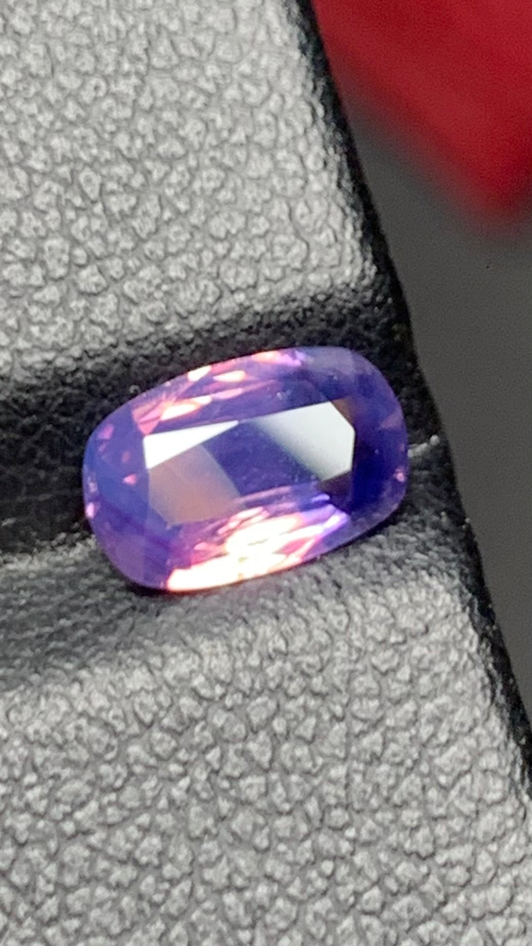 Untreated Rare 1.25 Carat Blue Pink Colour Natural Kashmir Sapphire