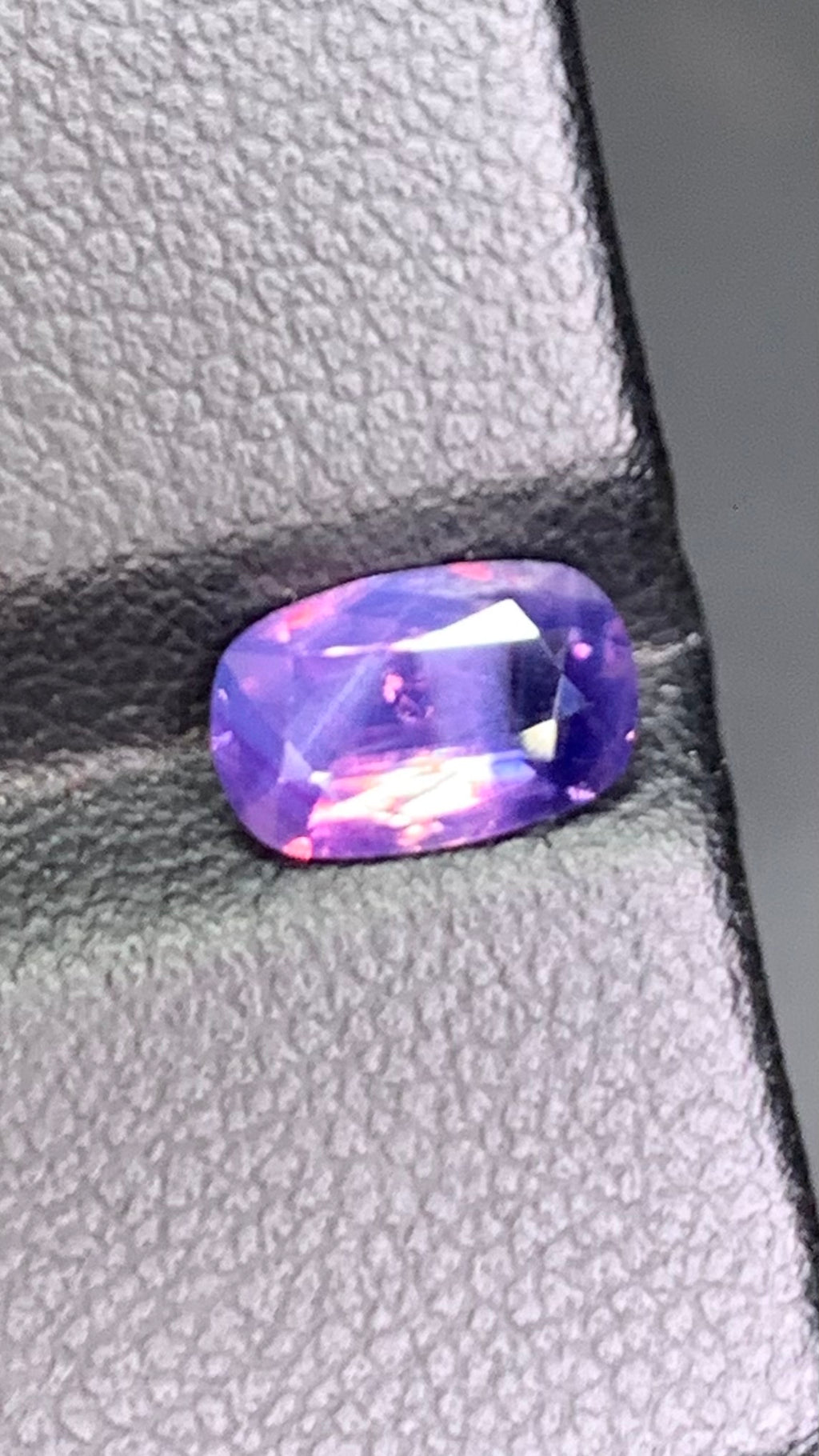 Untreated Rare 1.25 Carat Blue Pink Colour Natural Kashmir Sapphire