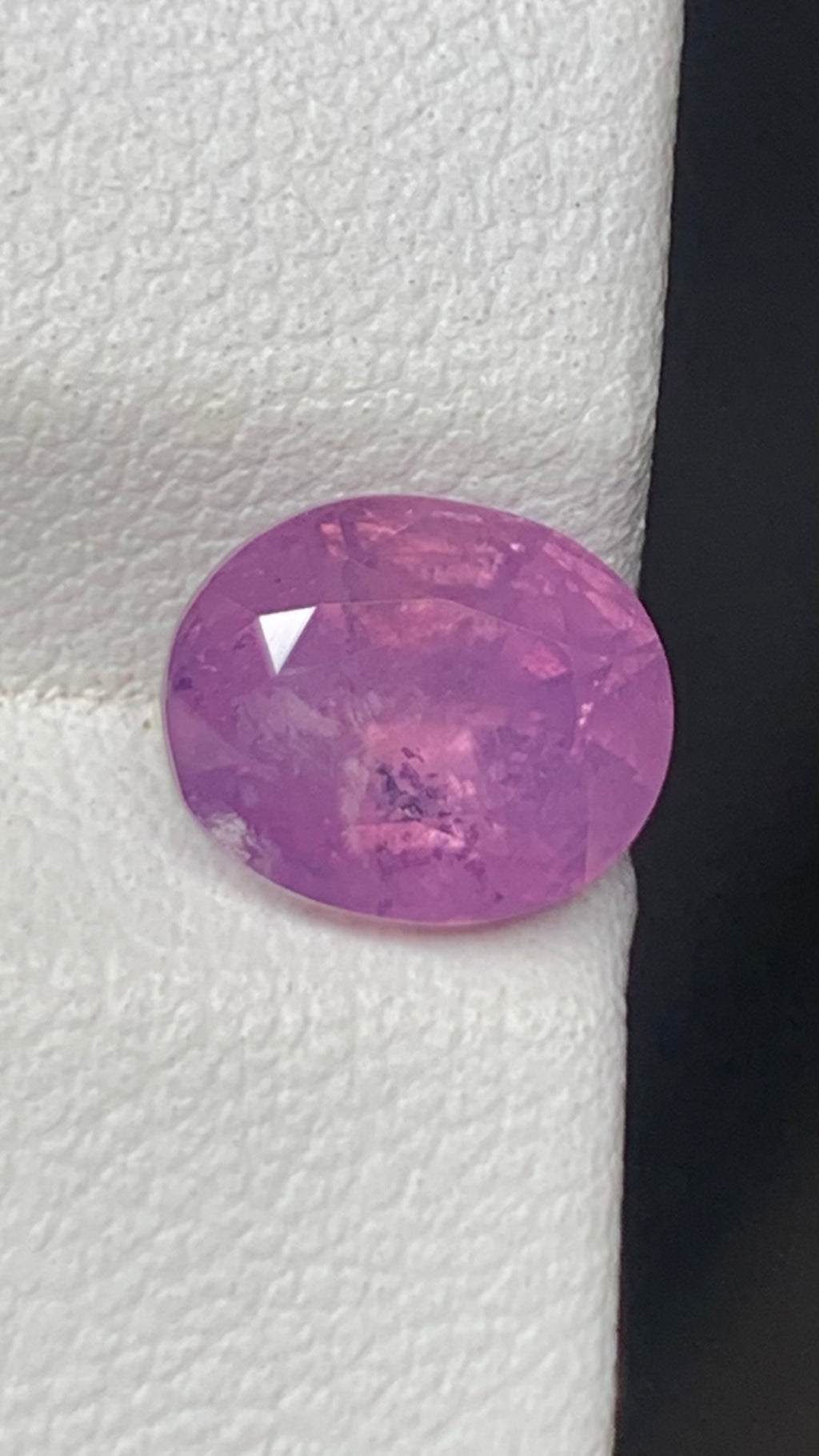 Untreated 2.85 Carat Pink Colour Natural Kashmir Sapphire