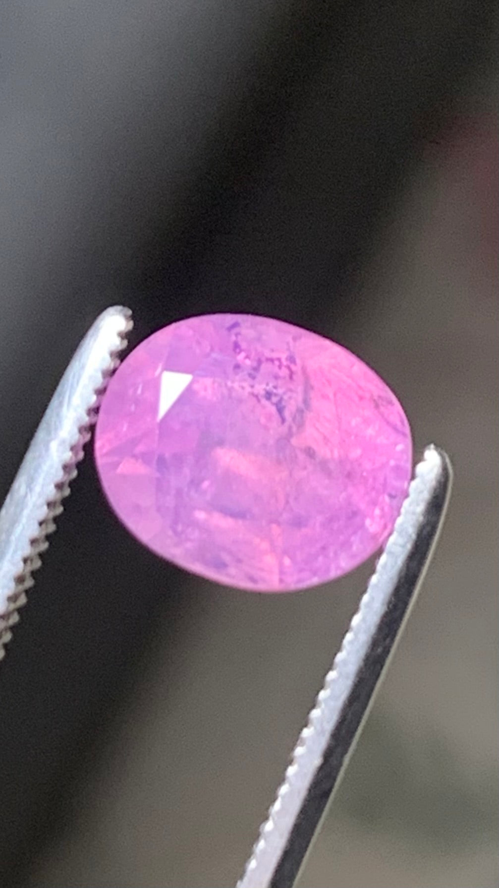 Untreated 2.85 Carat Pink Colour Natural Kashmir Sapphire