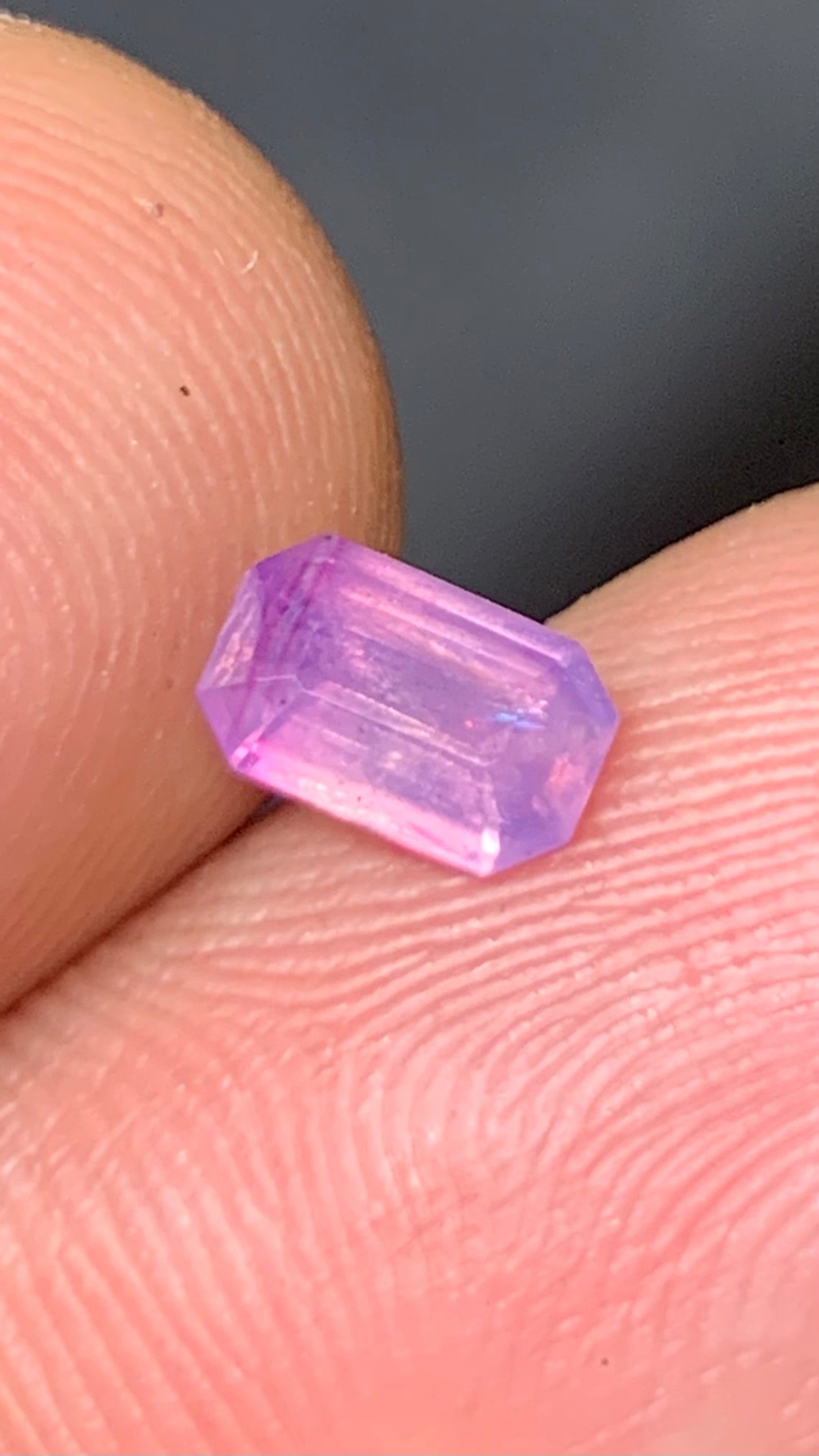 Untreated 0.75 Carat Pink Colour Natural Kashmir Sapphire