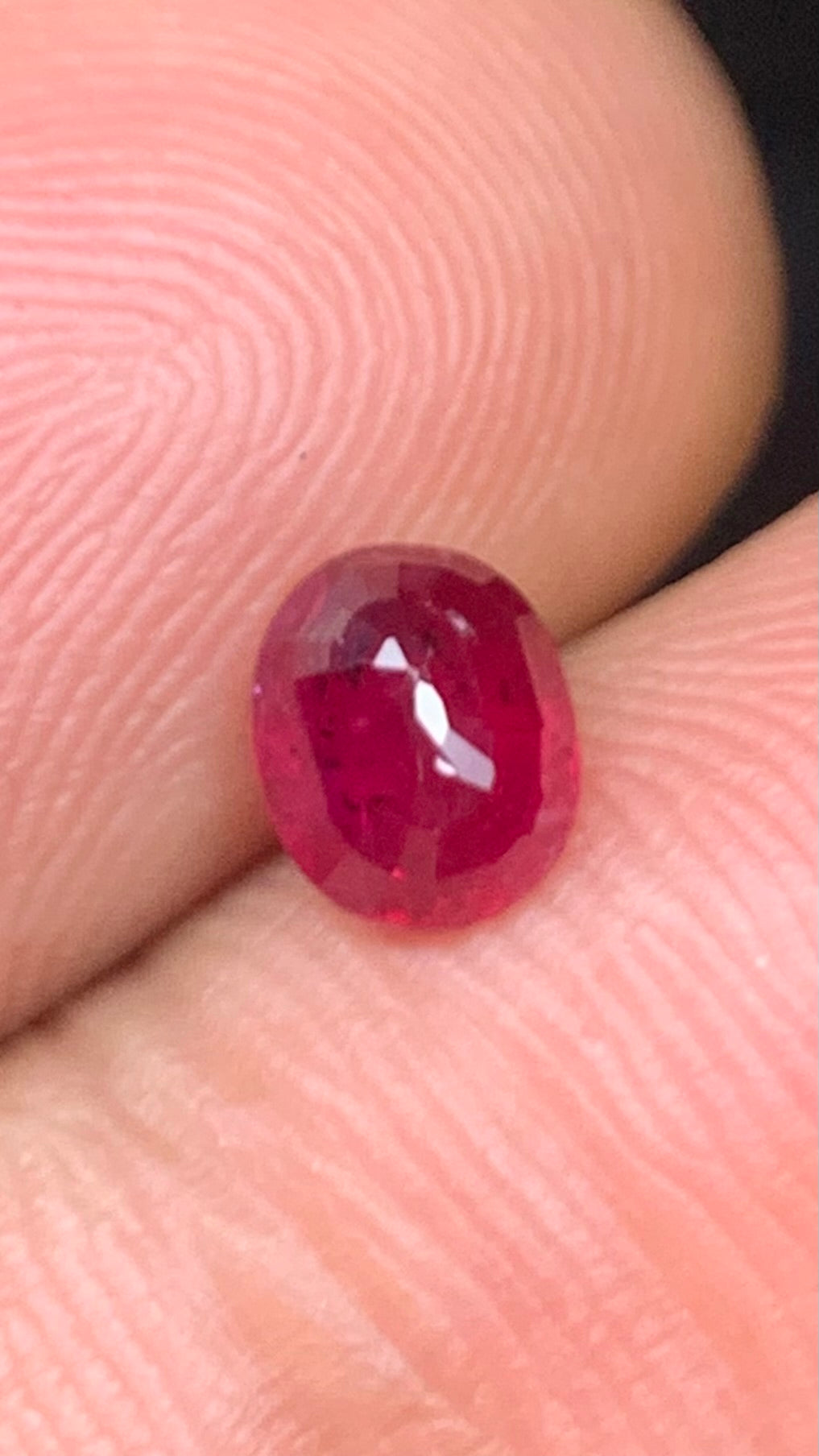 Beautiful 1.05 Carat Pigeon Blood Red Colour Natural Ruby Mozambique