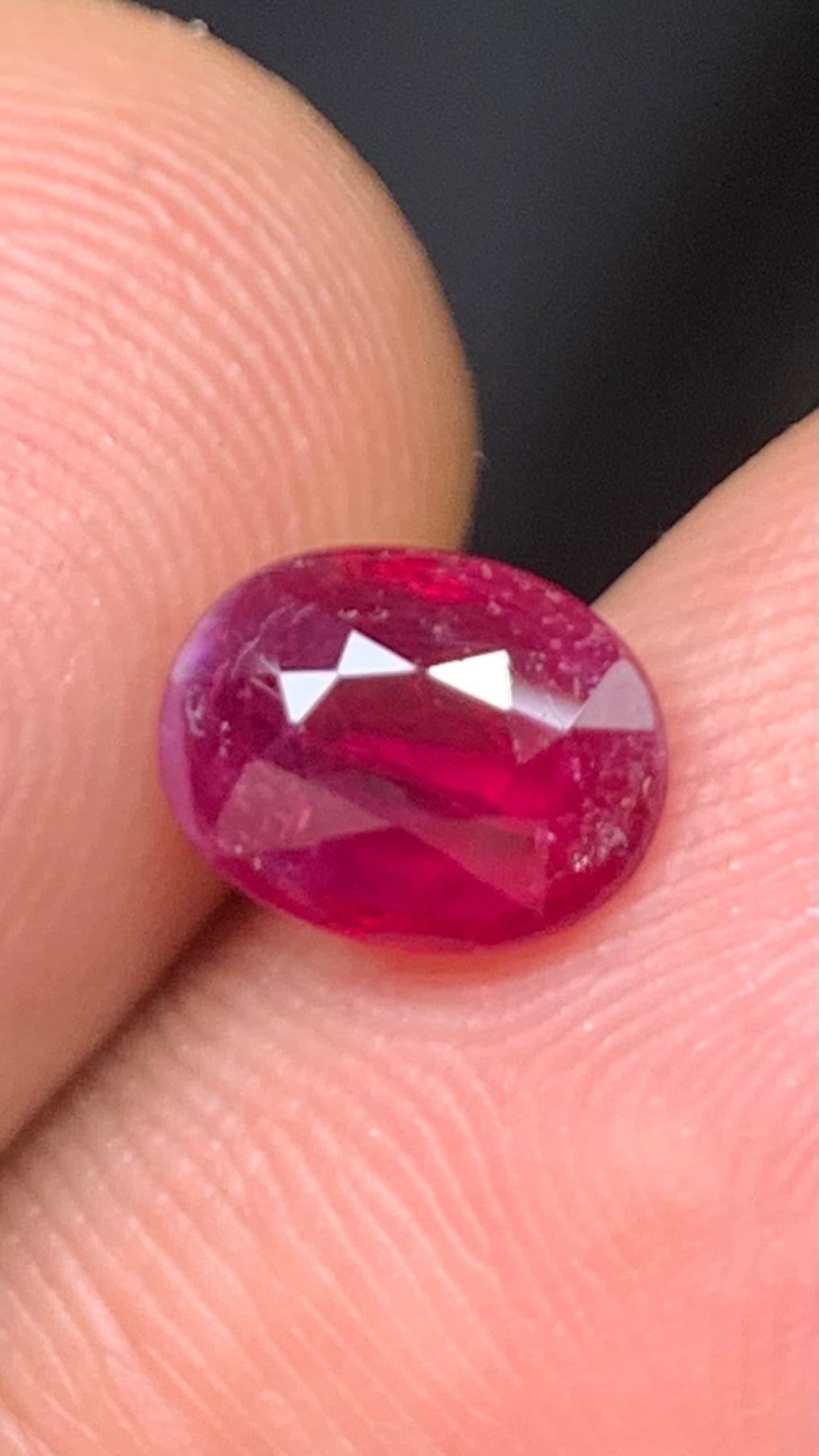 Beautiful 1.45 Carat Pigeon Blood Red Colour Natural Ruby Mozambique
