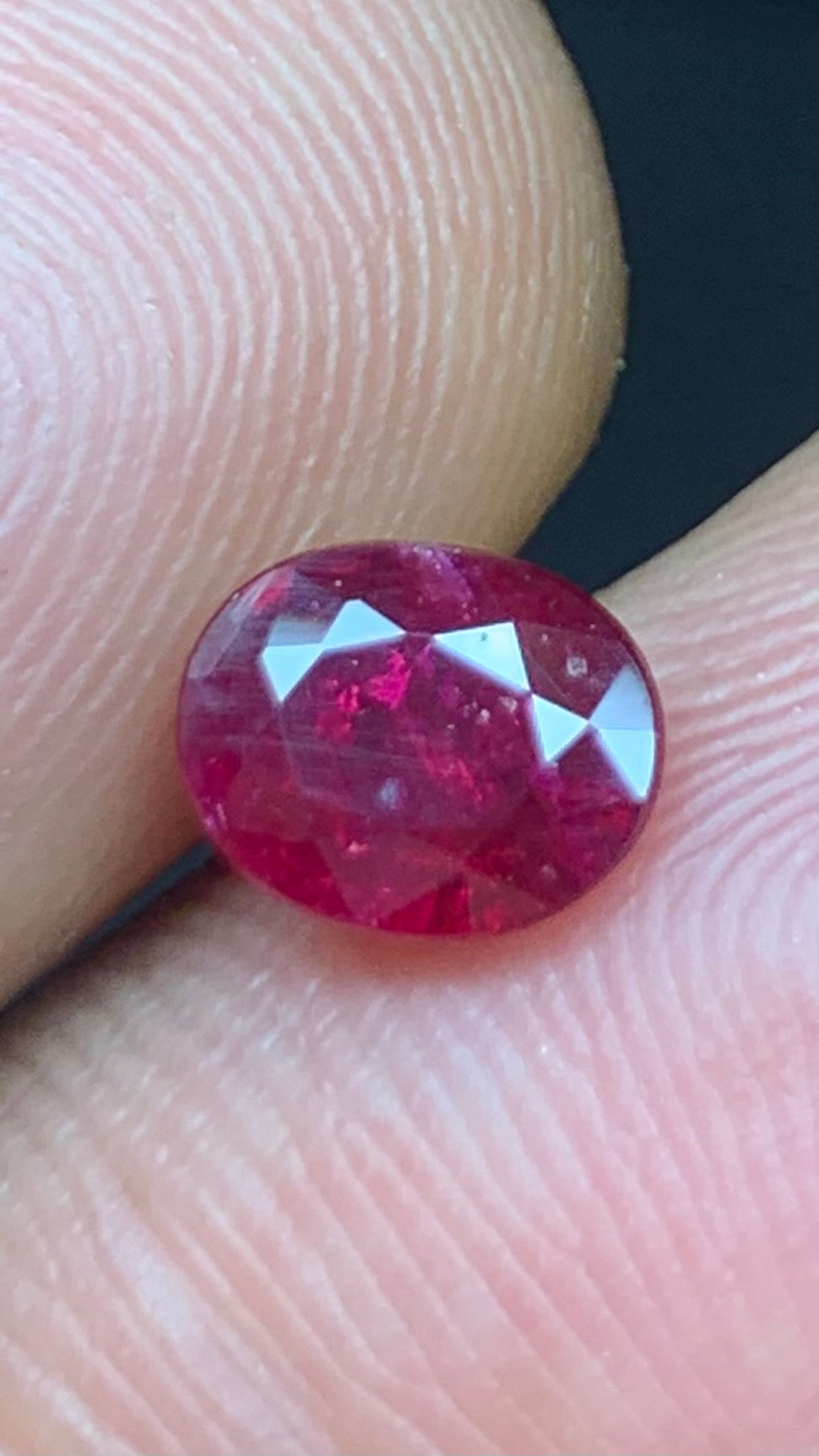 Beautiful 1.10 Carat Pigeon Blood Red Colour Natural Ruby Mozambique