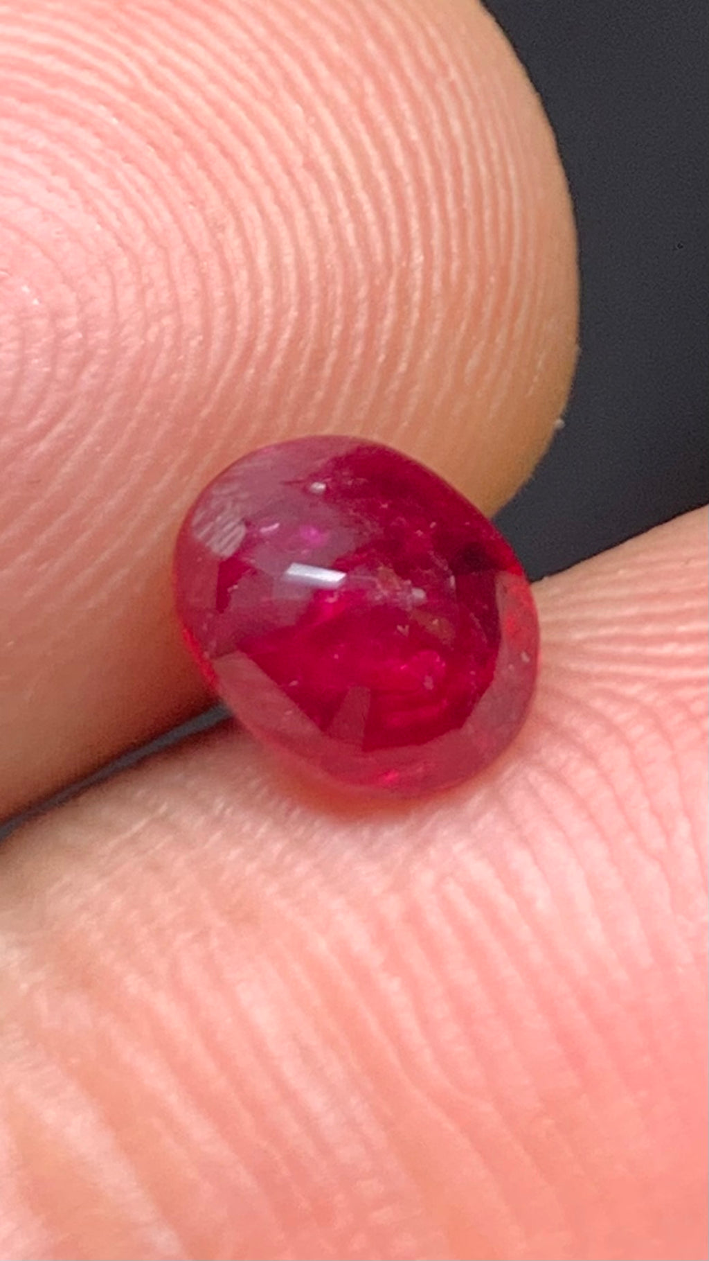 Beautiful 1.10 Carat Pigeon Blood Red Colour Natural Ruby Mozambique