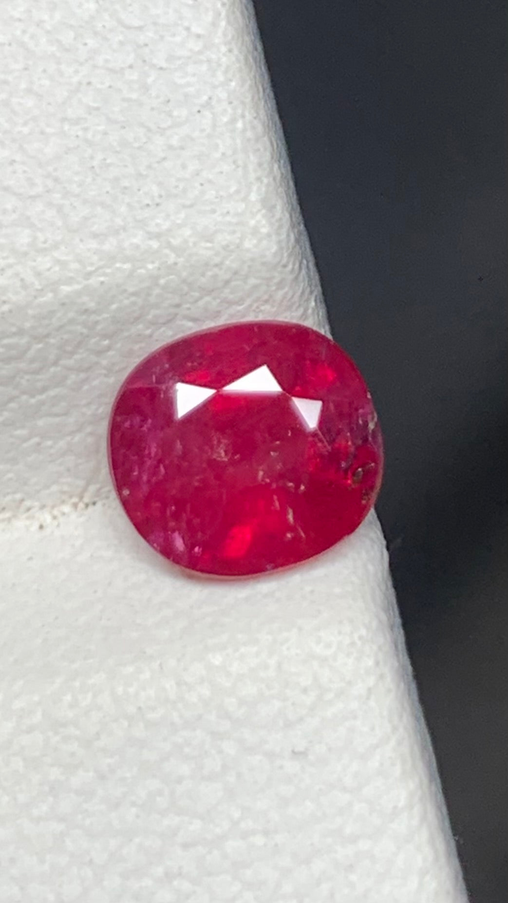 Beautiful 1.35 Carat Pigeon Blood Red Colour Natural Ruby Mozambique