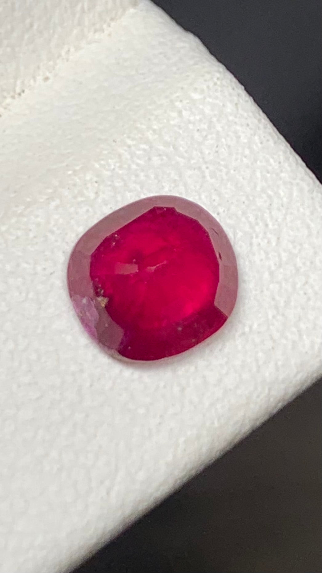 Beautiful 1.35 Carat Pigeon Blood Red Colour Natural Ruby Mozambique