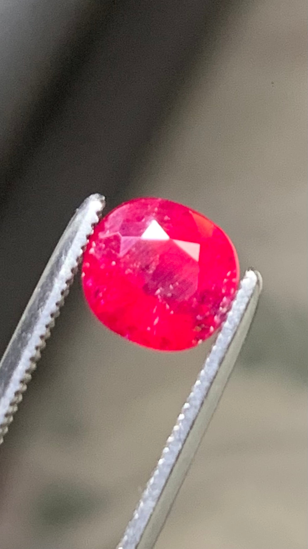Beautiful 1.35 Carat Pigeon Blood Red Colour Natural Ruby Mozambique