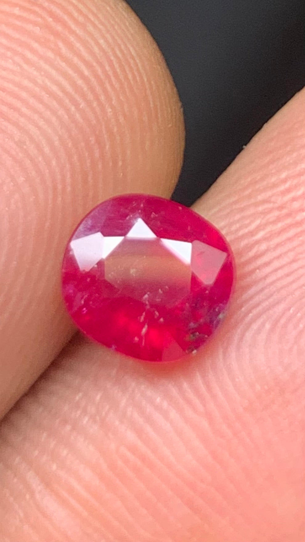 Beautiful 1.35 Carat Pigeon Blood Red Colour Natural Ruby Mozambique