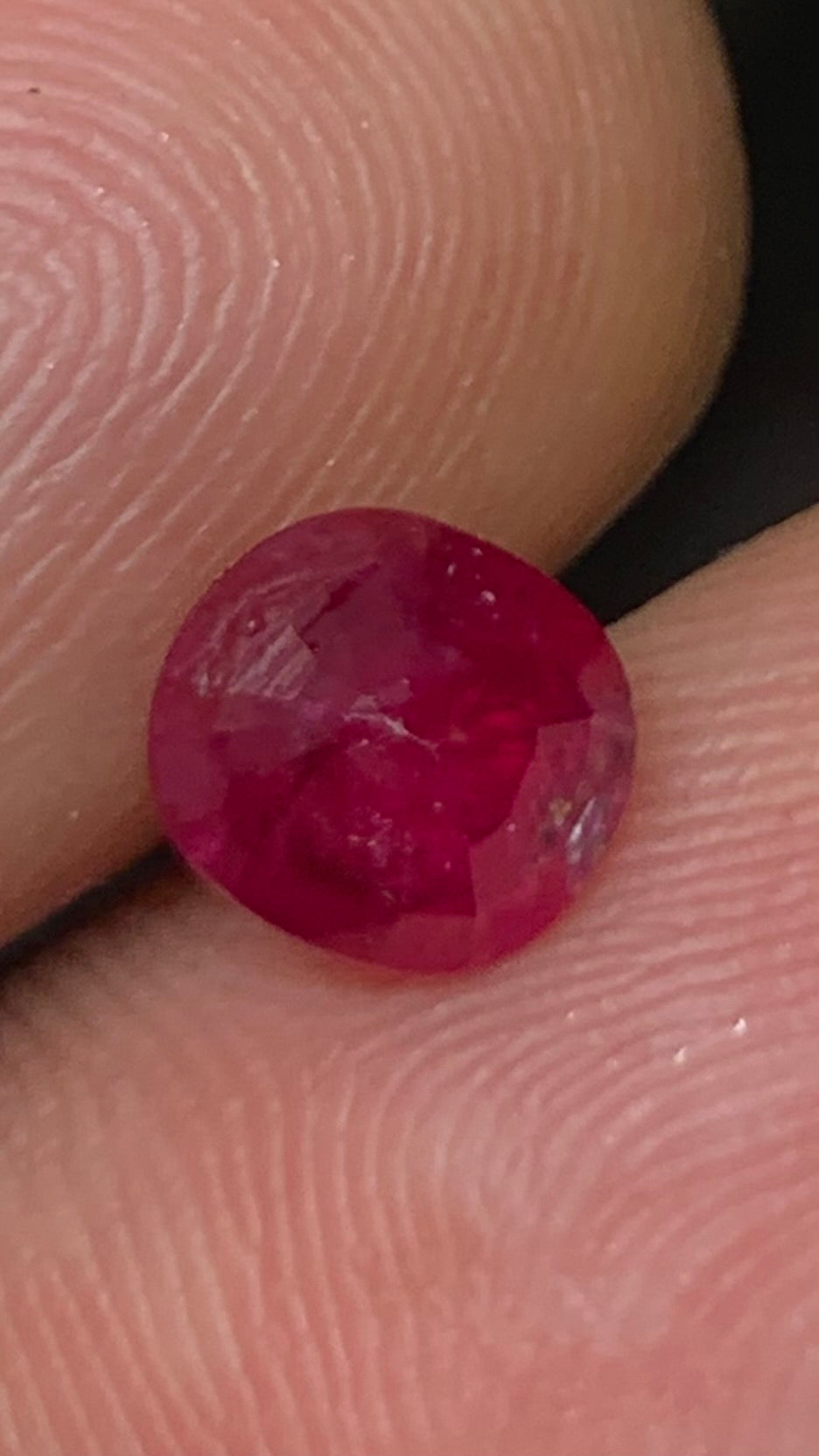 Beautiful 1.35 Carat Pigeon Blood Red Colour Natural Ruby Mozambique