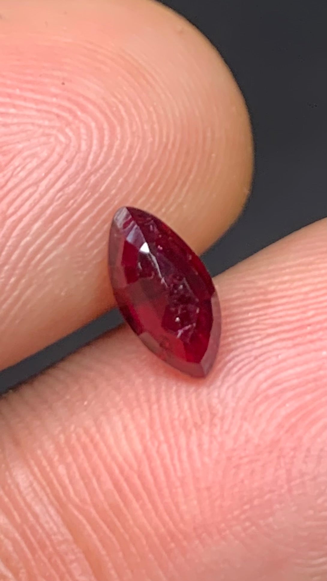 Beautiful 1 Carat Pigeon Blood Red Colour Natural Ruby Mozambique