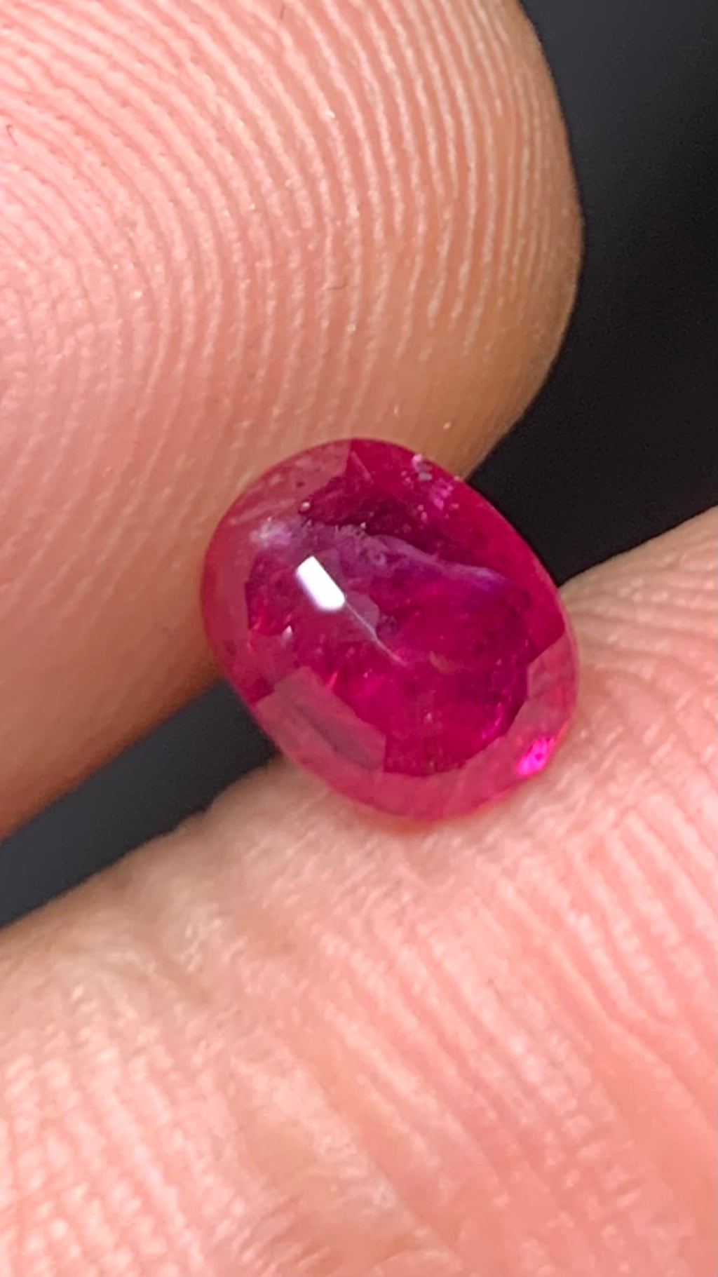 Beautiful 1.10 Carat Pigeon Blood Red Colour Natural Ruby Mozambique