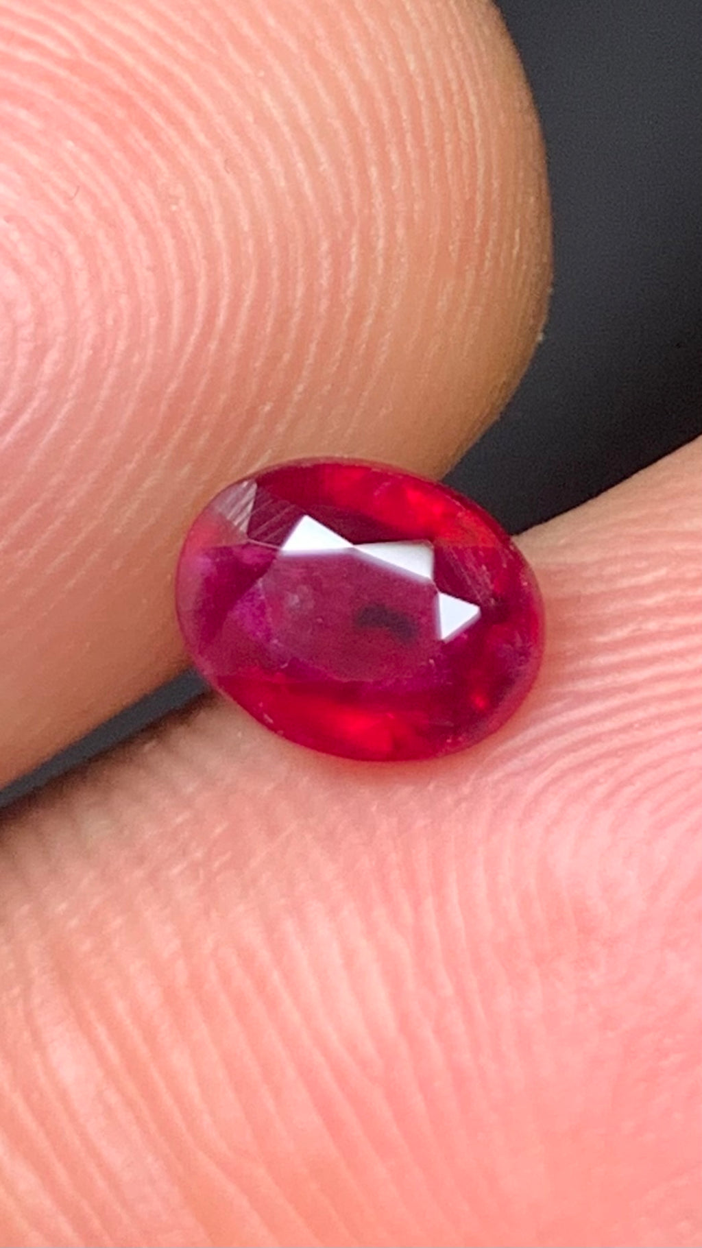 Beautiful 1.10 Carat Pigeon Blood Red Colour Natural Ruby Mozambique