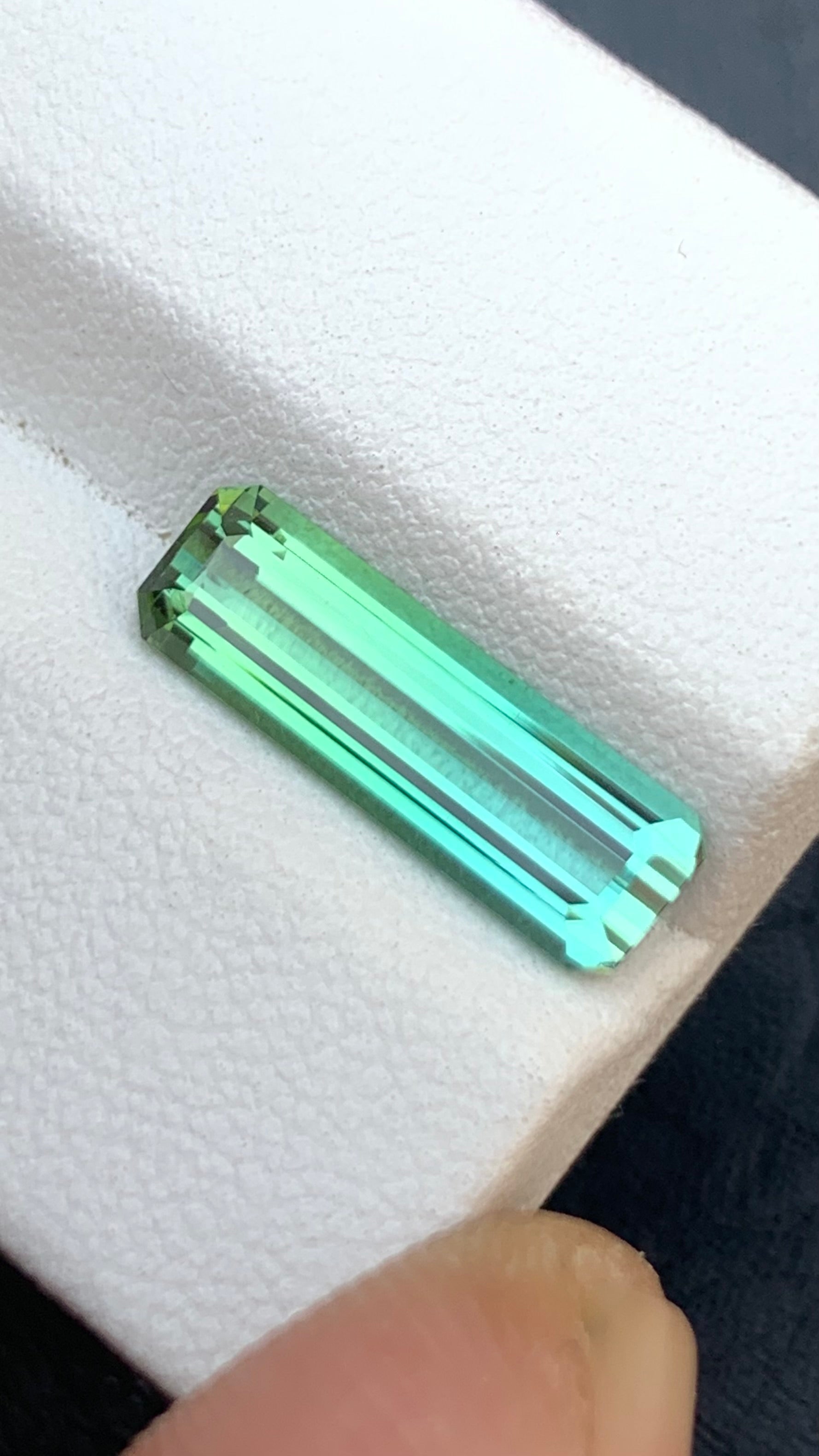 Untreated 2.90 Carat Natural Bluish Green Tourmaline Afghanistan