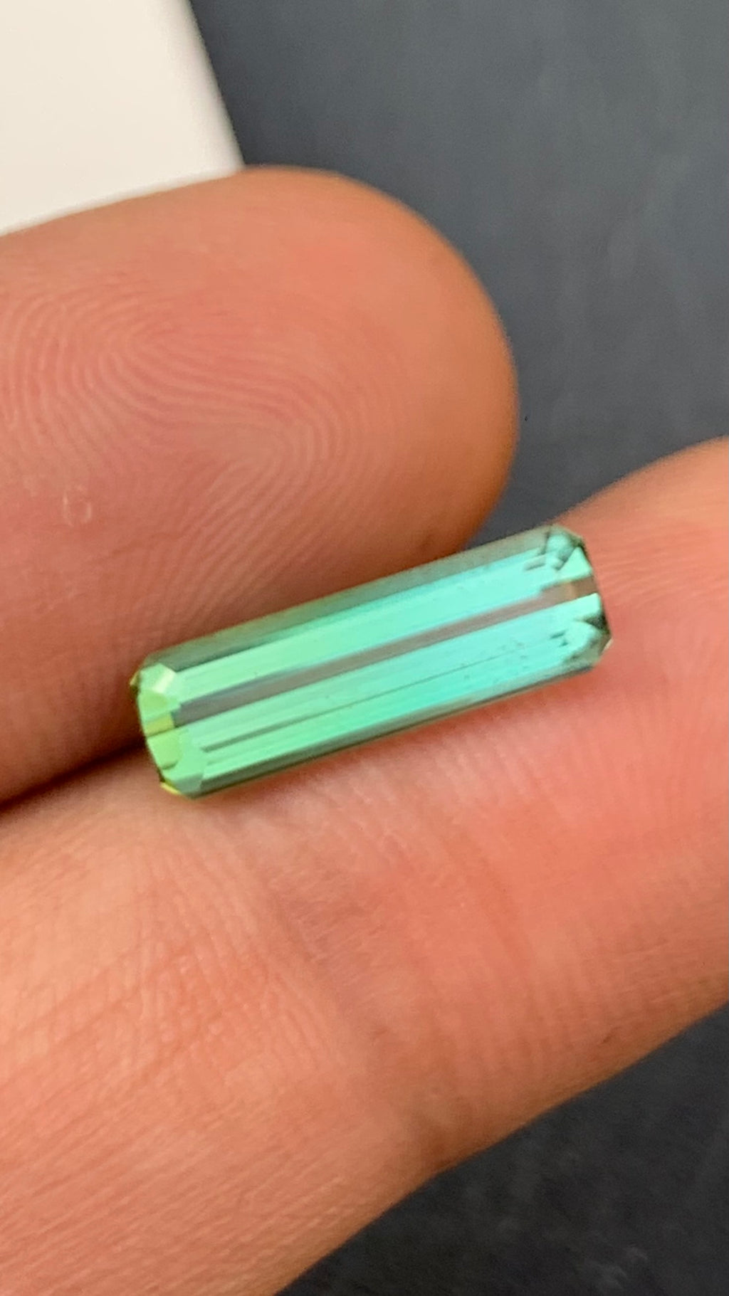 Untreated 2.90 Carat Natural Bluish Green Tourmaline Afghanistan