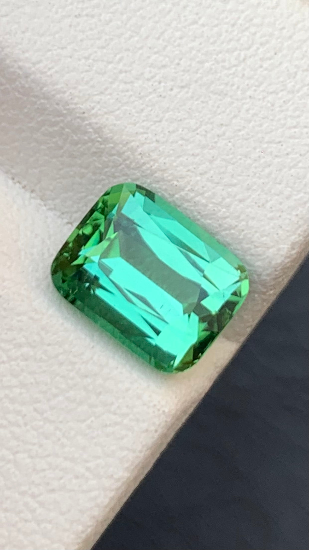 Untreated 2.95 Carat Bluish Green Colour Natural Tourmaline