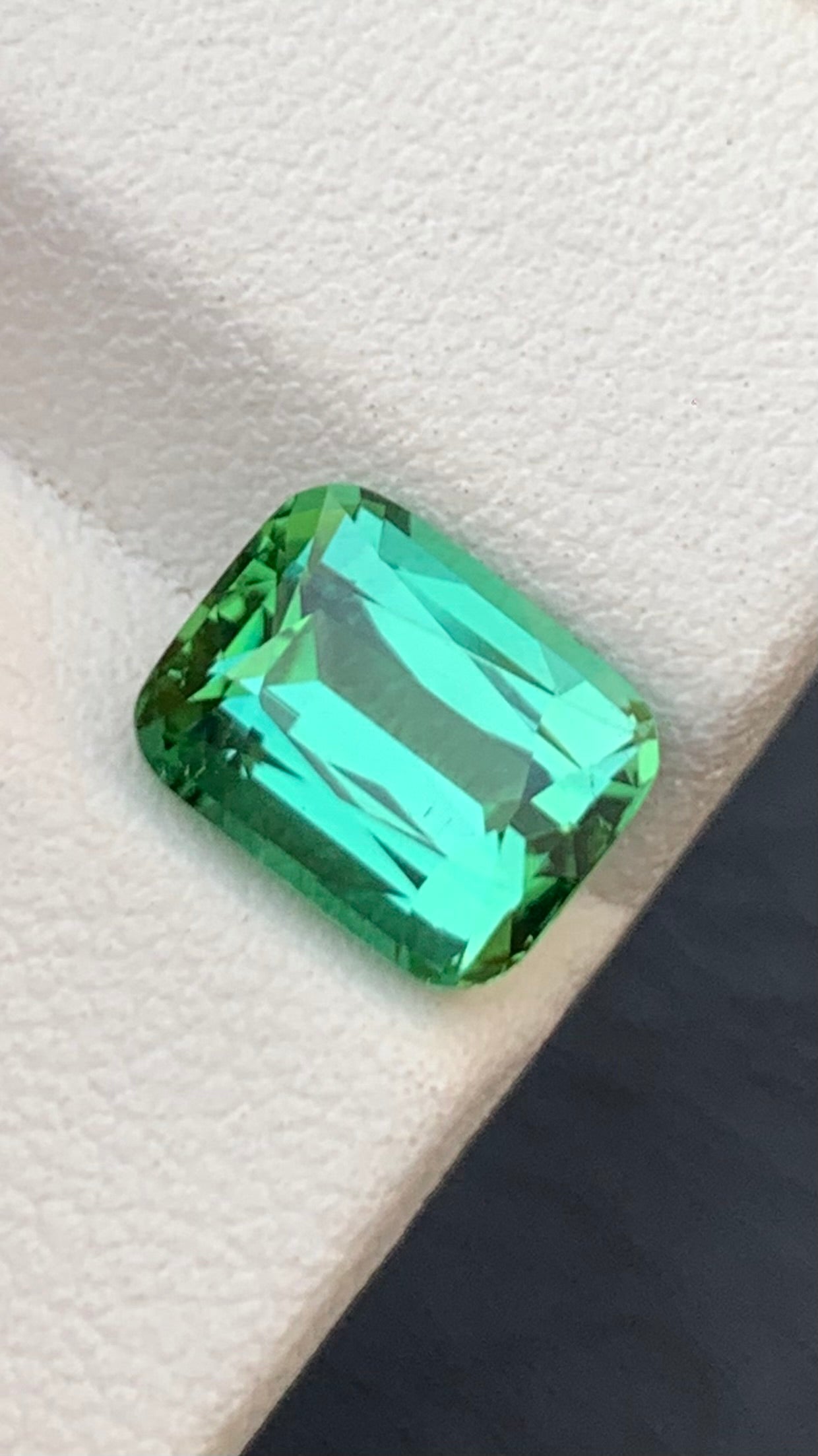 Untreated 2.95 Carat Bluish Green Colour Natural Tourmaline