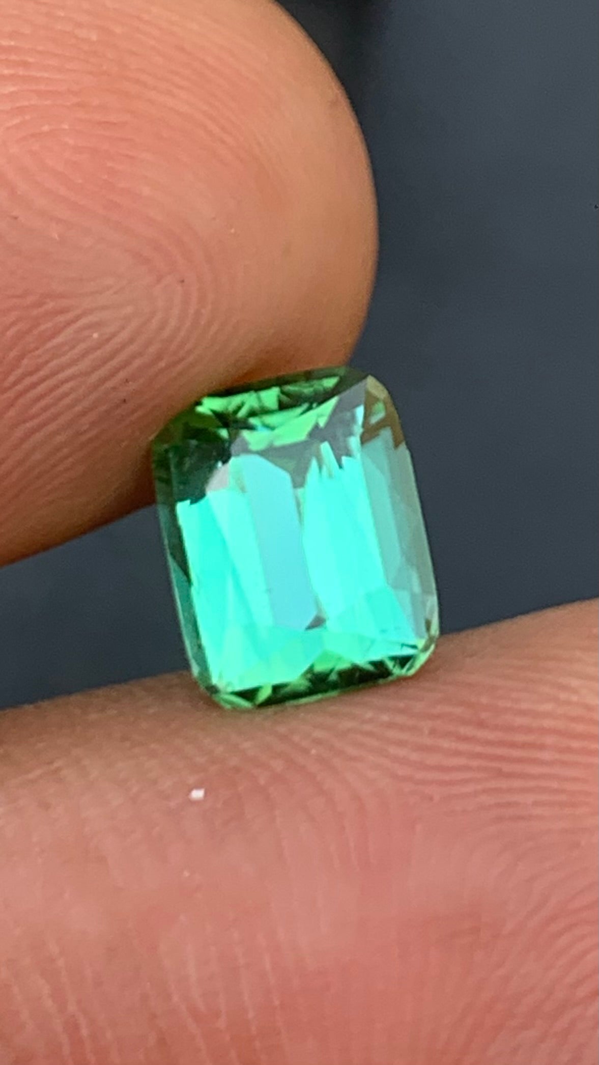 Untreated 2.95 Carat Bluish Green Colour Natural Tourmaline