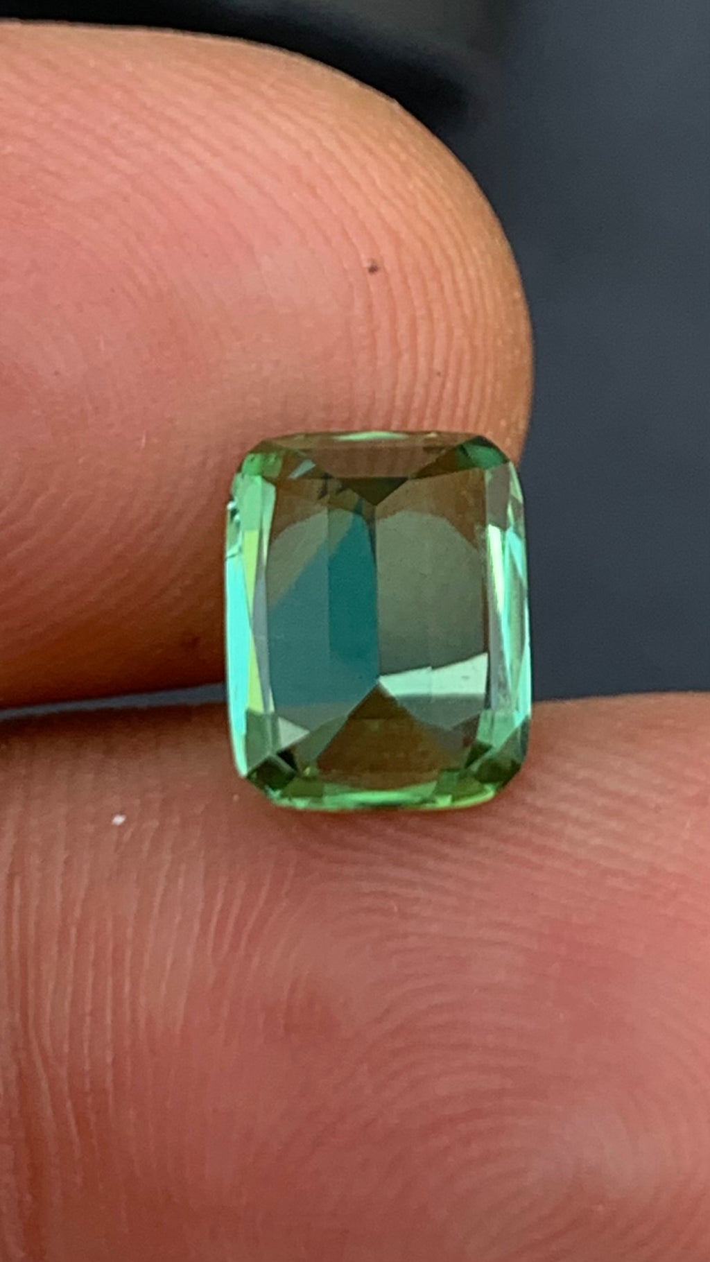 Untreated 2.95 Carat Bluish Green Colour Natural Tourmaline