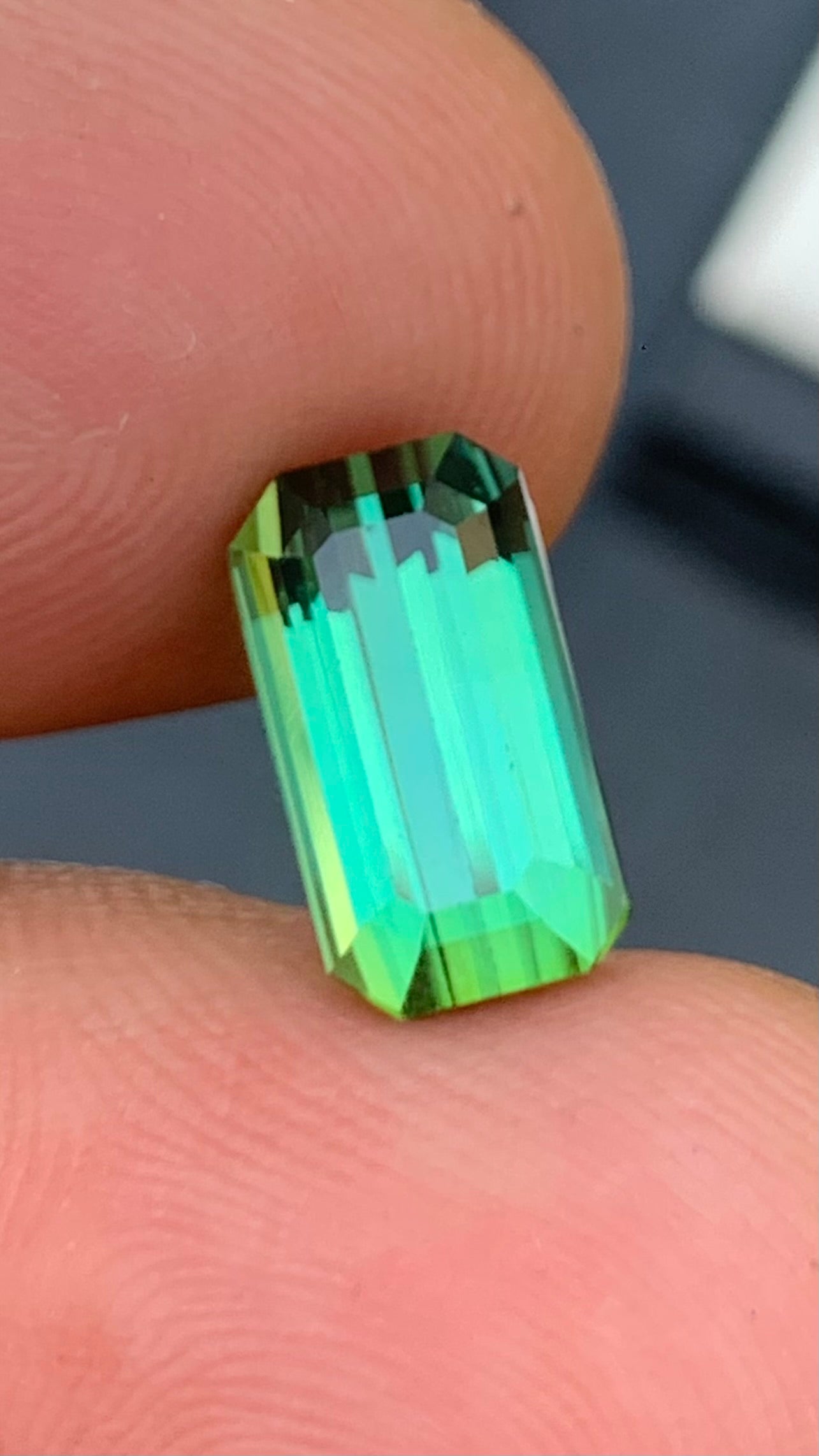 Untreated 3.96 Carats Mint Green Colour Natural Tourmaline