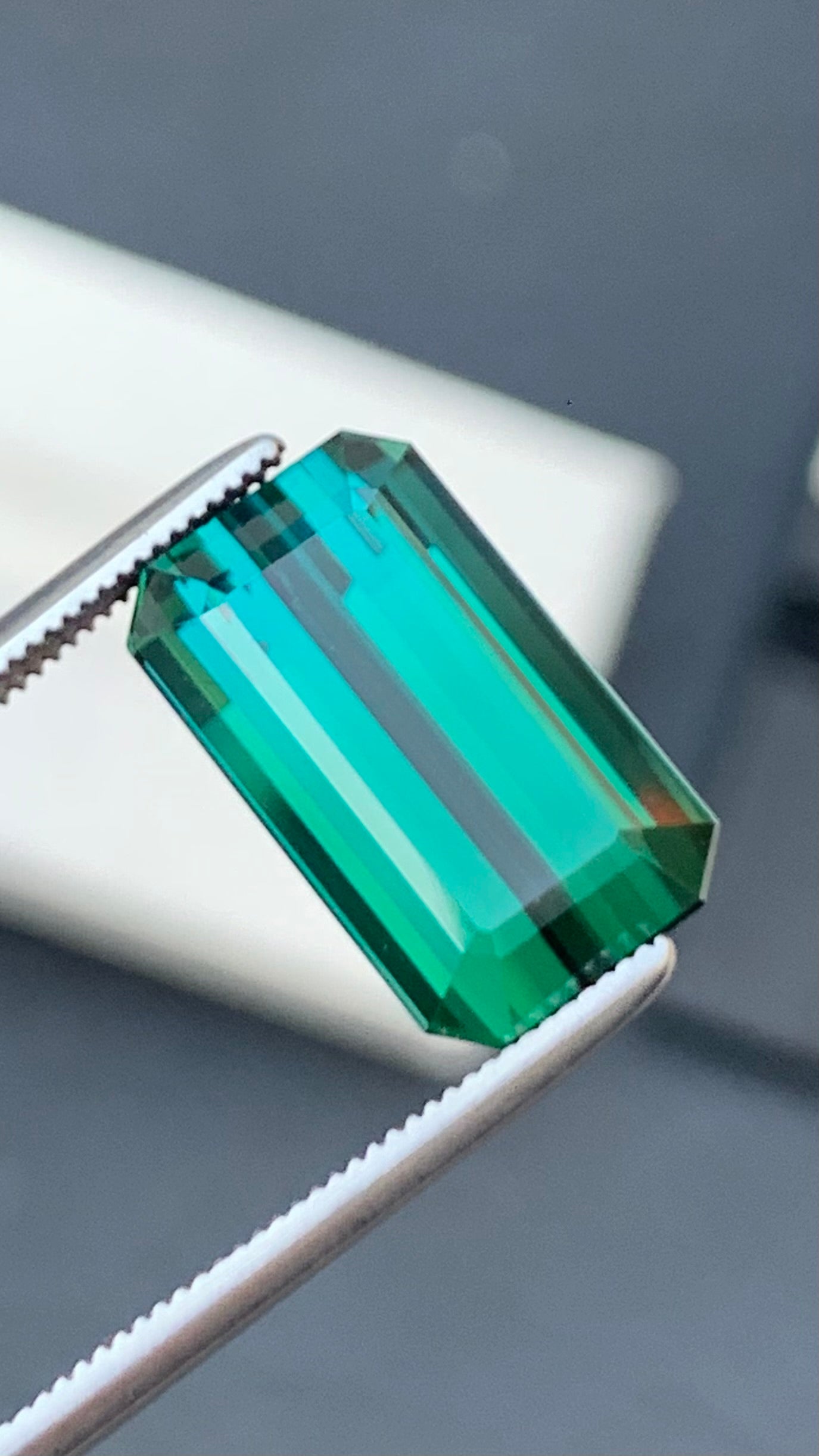 Untreated 7.84 Carat Bluish Green Colour Natural Tourmaline