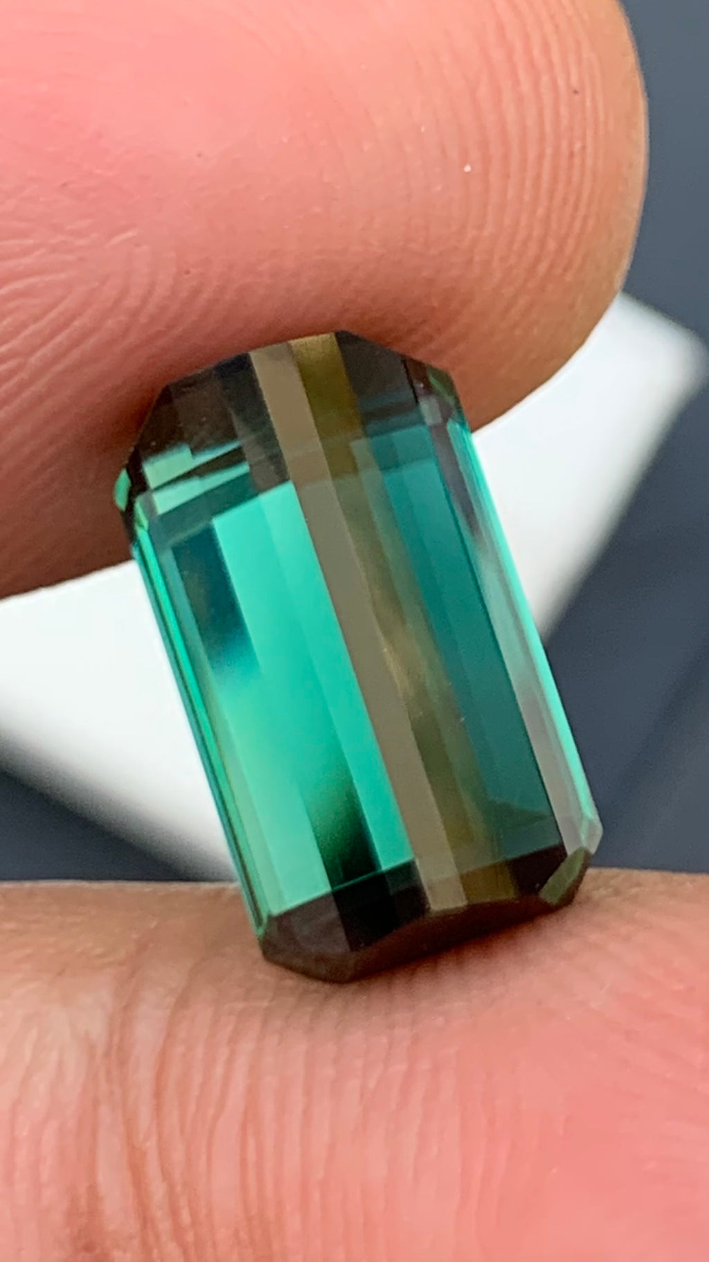 Untreated 7.84 Carat Bluish Green Colour Natural Tourmaline