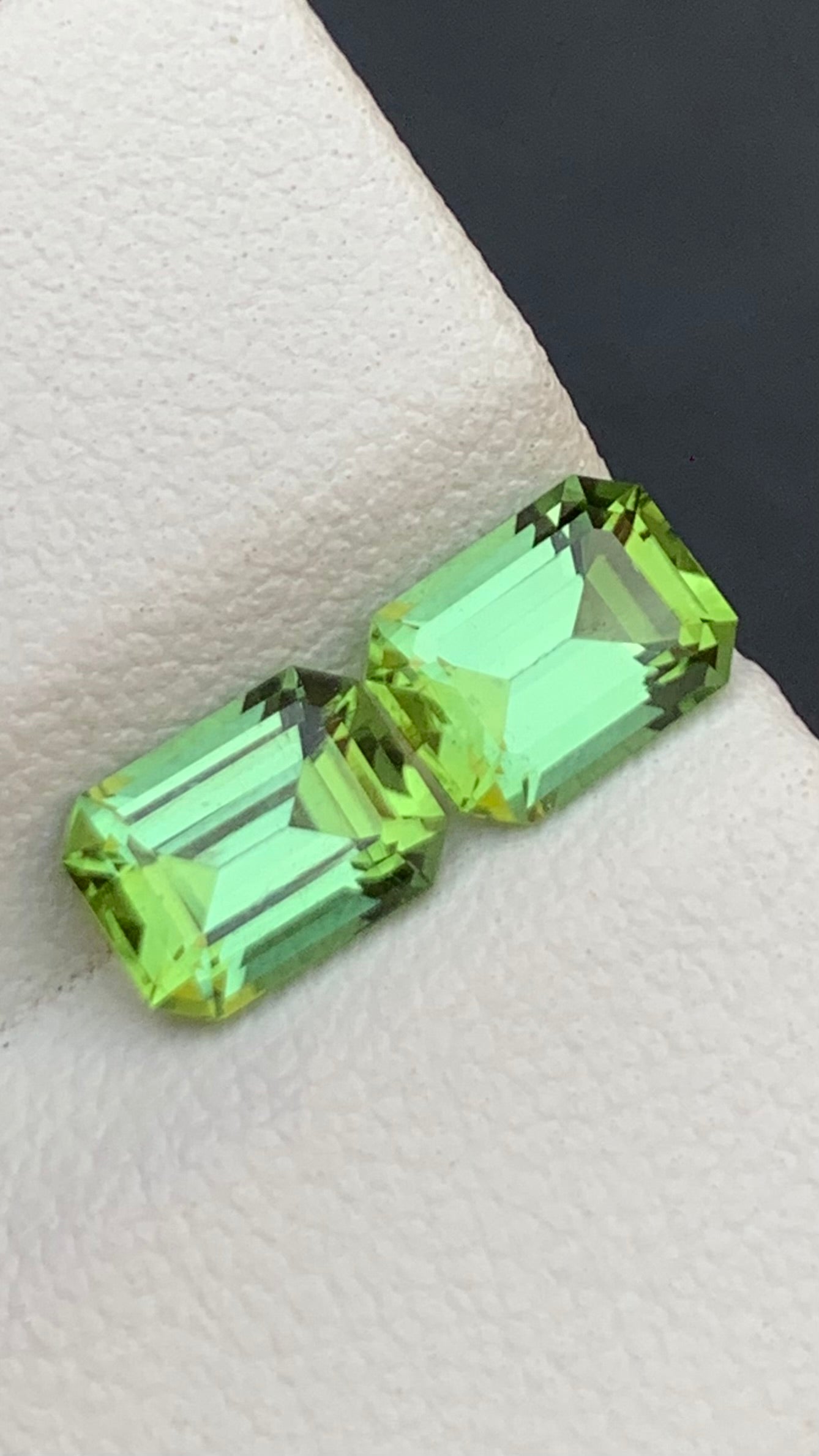 Untreated 2.10 Carat Green Colour Natural Tourmaline Pair