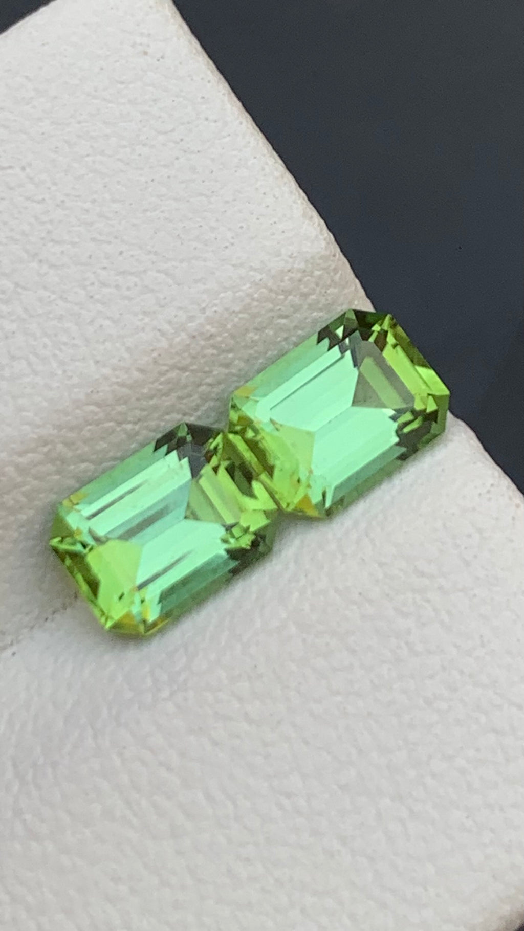 Untreated 2.10 Carat Green Colour Natural Tourmaline Pair