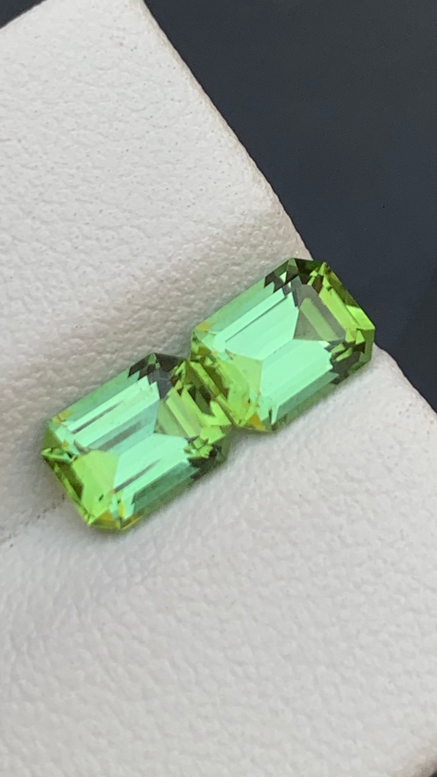 Untreated 2.10 Carat Green Colour Natural Tourmaline Pair