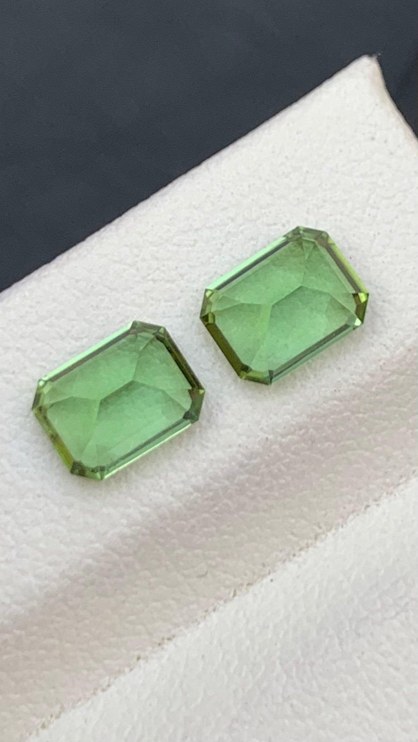 Untreated 2.10 Carat Green Colour Natural Tourmaline Pair