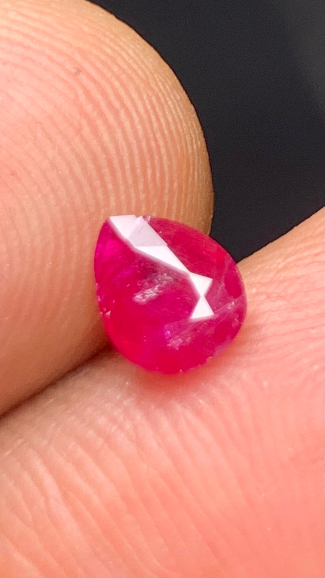 Untreated 0.90 Carat Vivid Red Colour Natural Ruby Mozambique