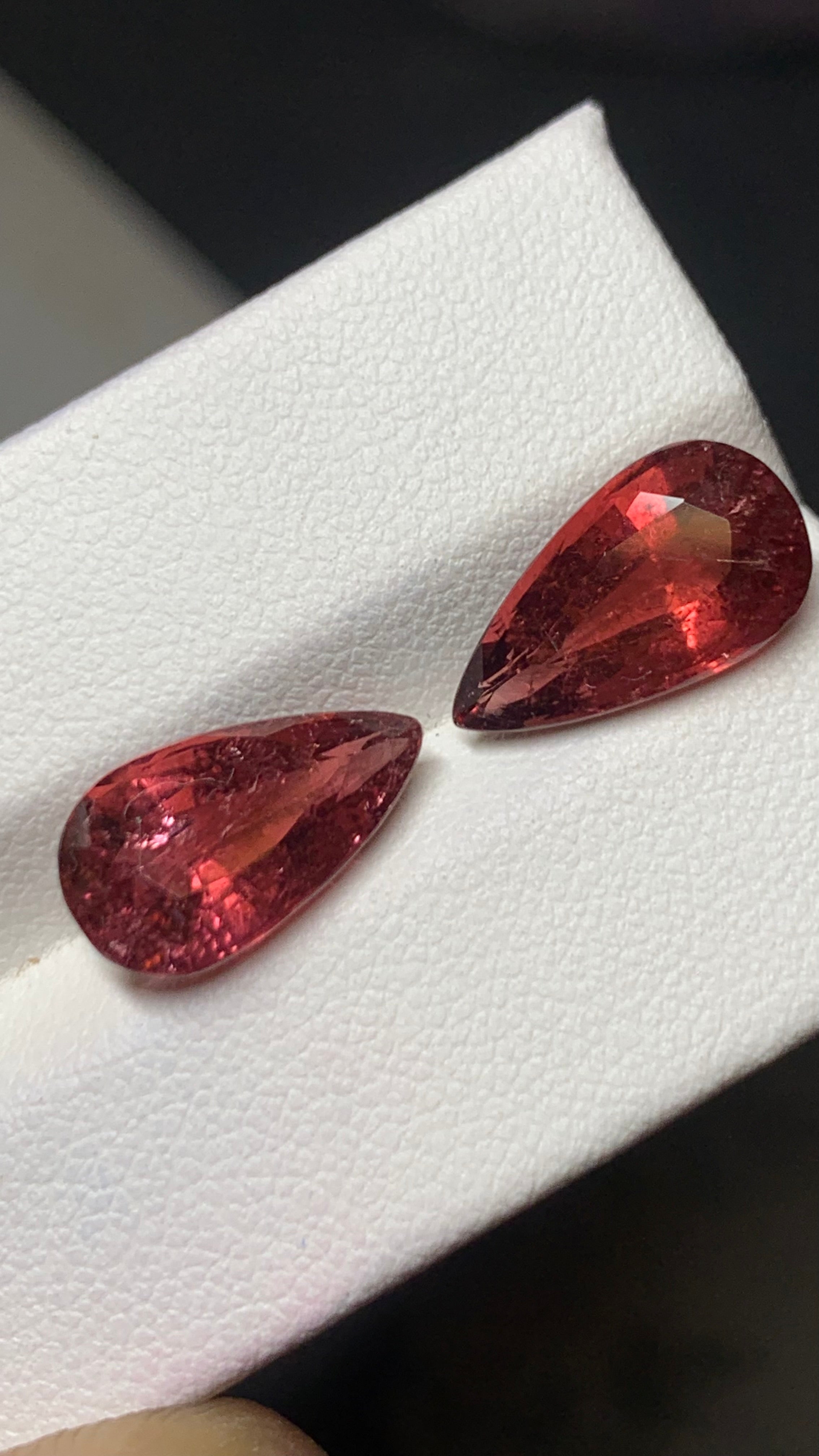Untreated 8.70 Carat Natural Rubellite Tourmaline Pair Afghanistan