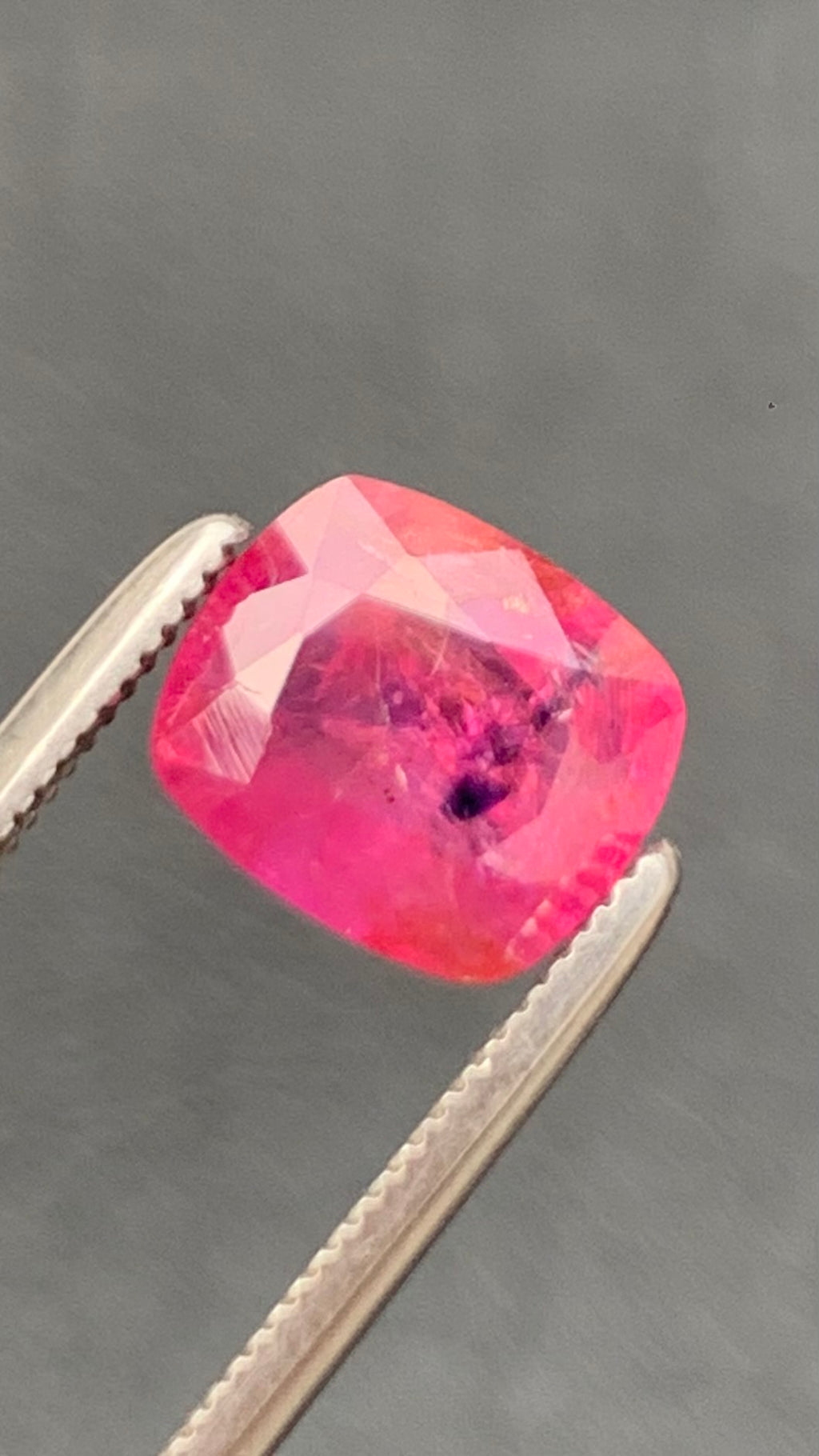 Untreated Certified 2.08 Carat Red Pink Colour Natural Ruby Burma