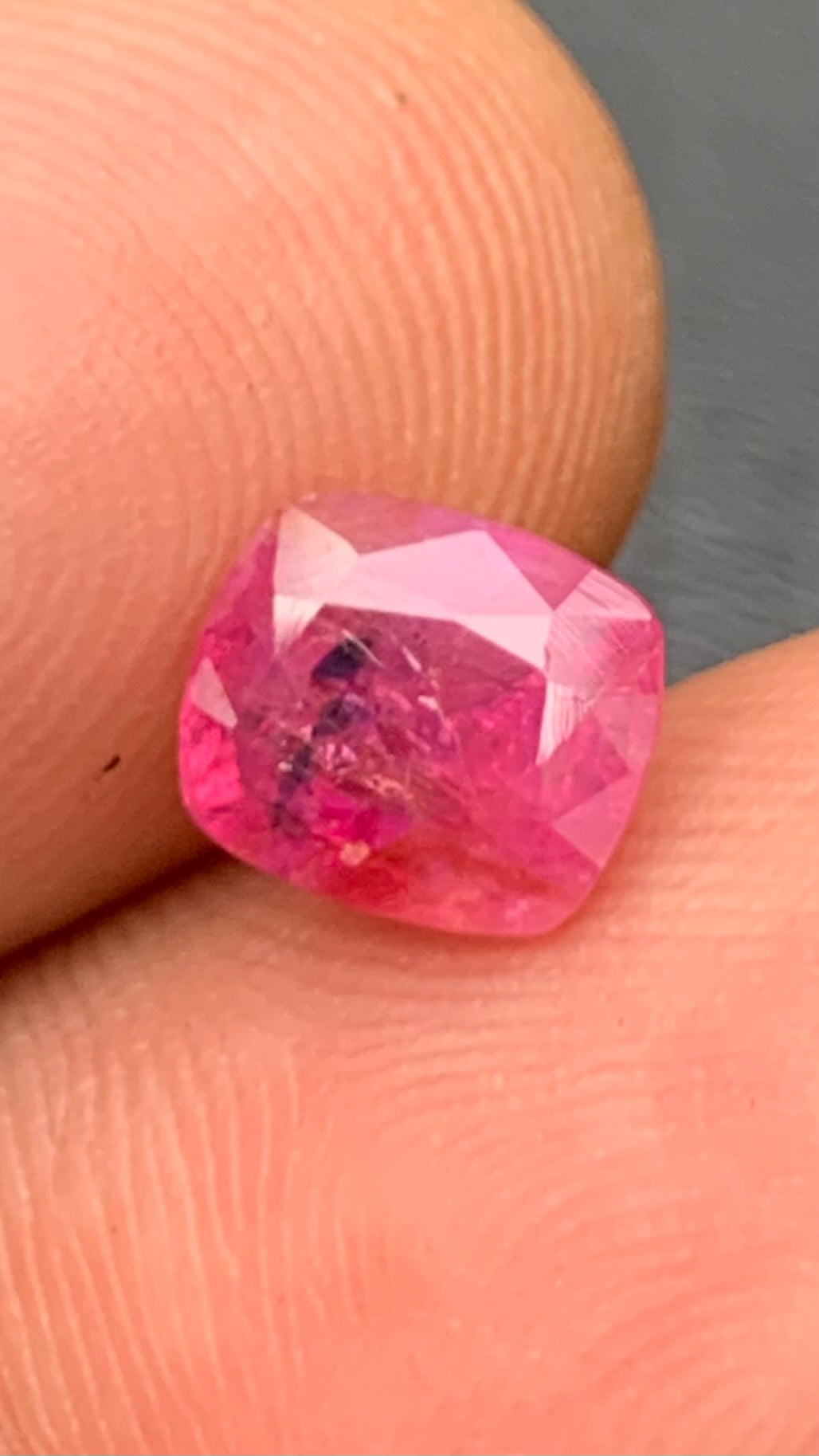 Untreated Certified 2.08 Carat Red Pink Colour Natural Ruby Burma