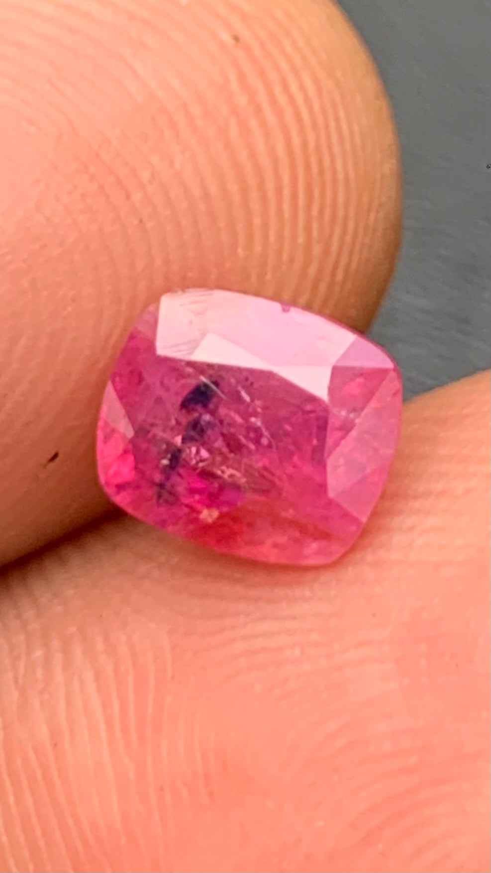 Untreated Certified 2.08 Carat Red Pink Colour Natural Ruby Burma