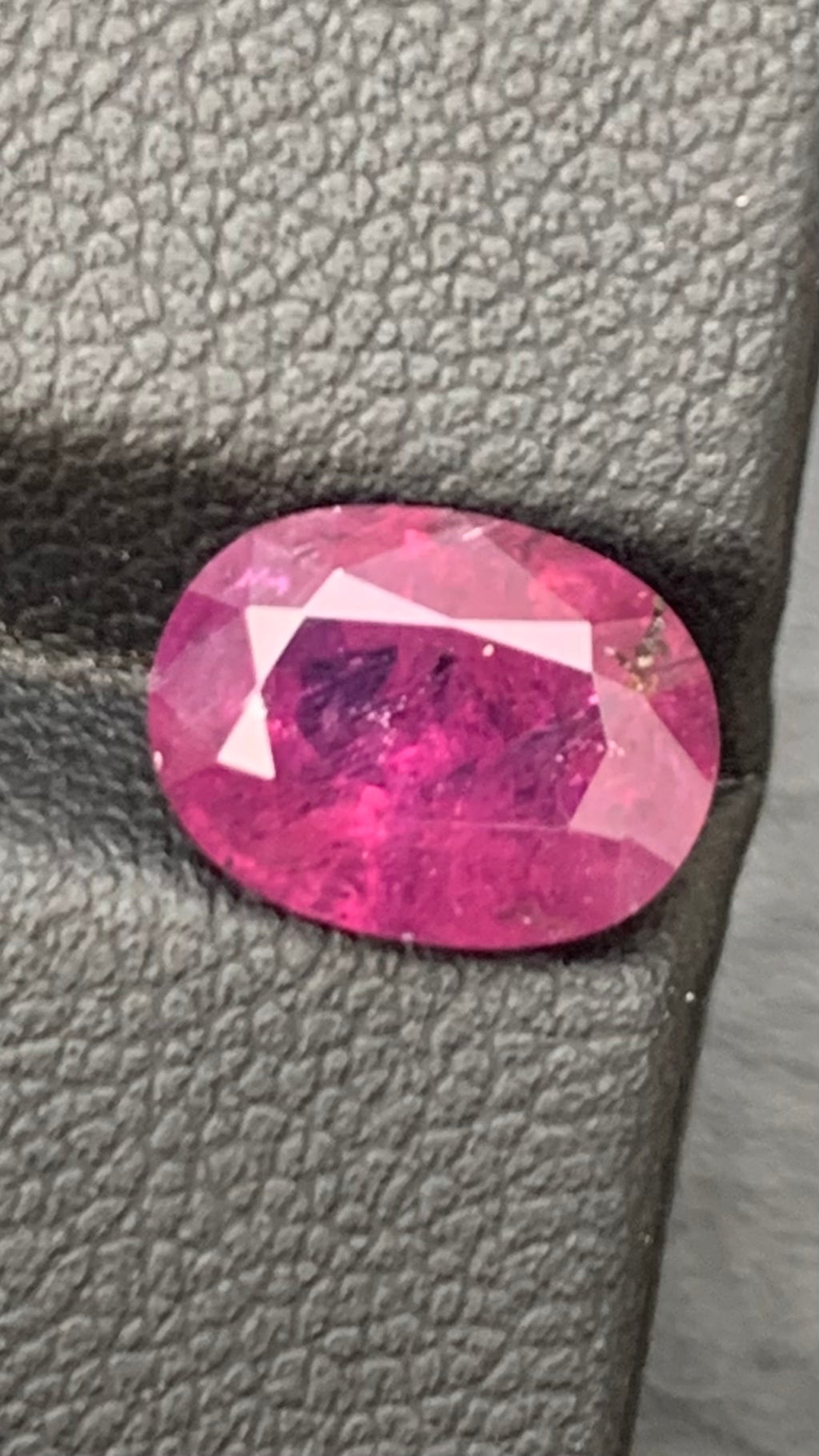 Untreated Rare Certified 3.21 Carat Red Purple Colour Natural Ruby Kashmir